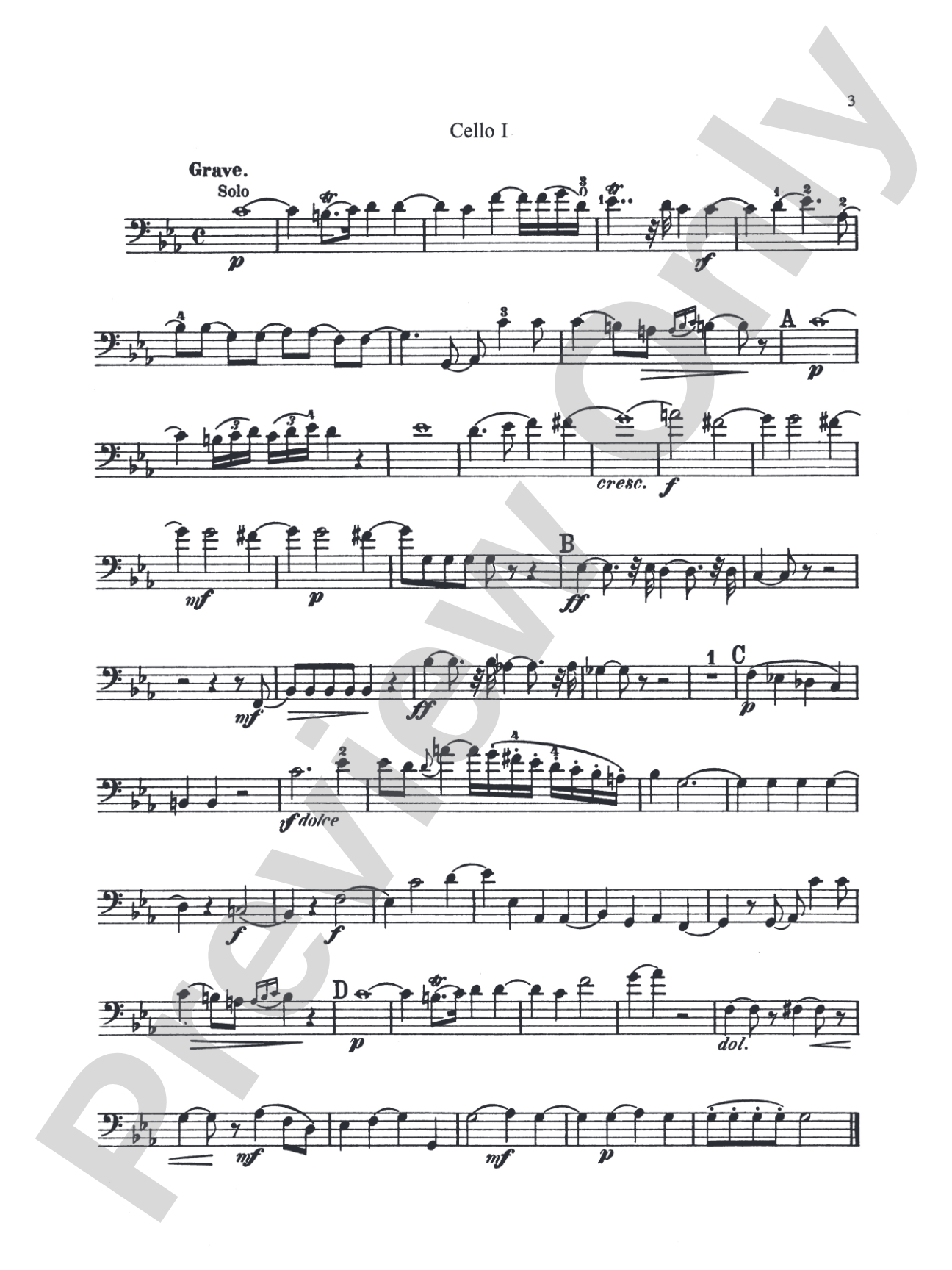 Three Quintets: Cello