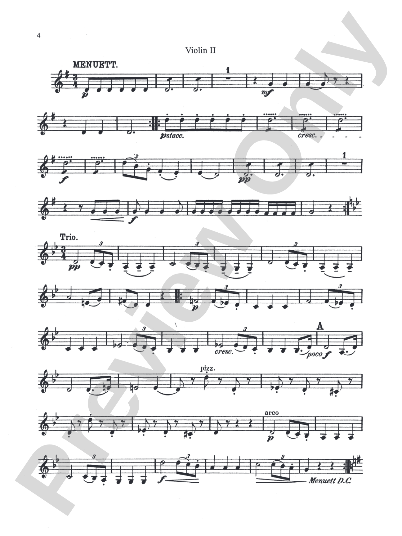 Three Quintets: 2nd Violin