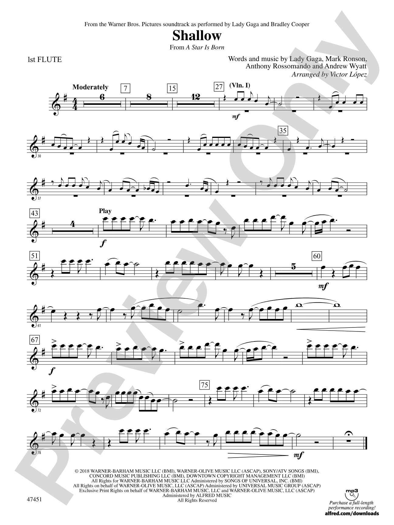 Shallow (from A Star Is Born): Flute