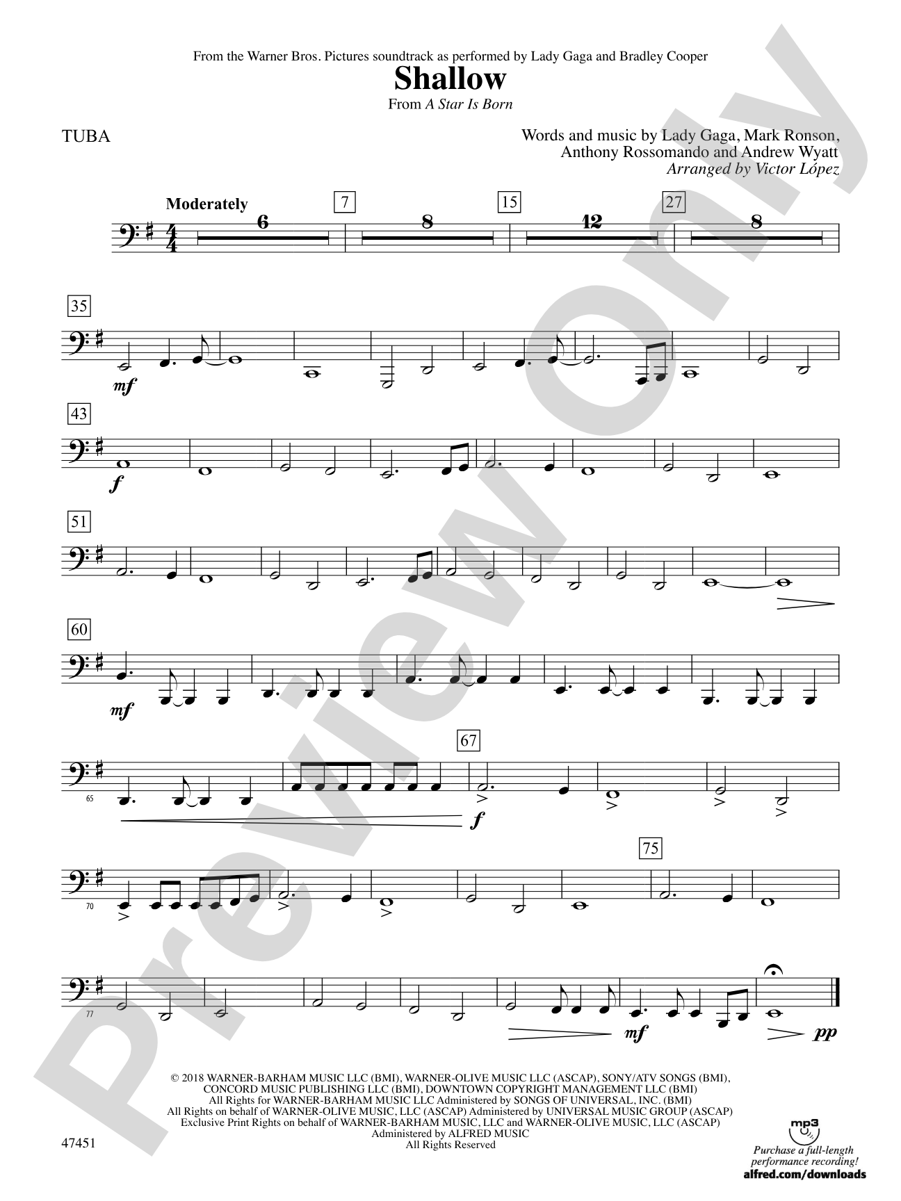 Shallow (from A Star Is Born): Tuba