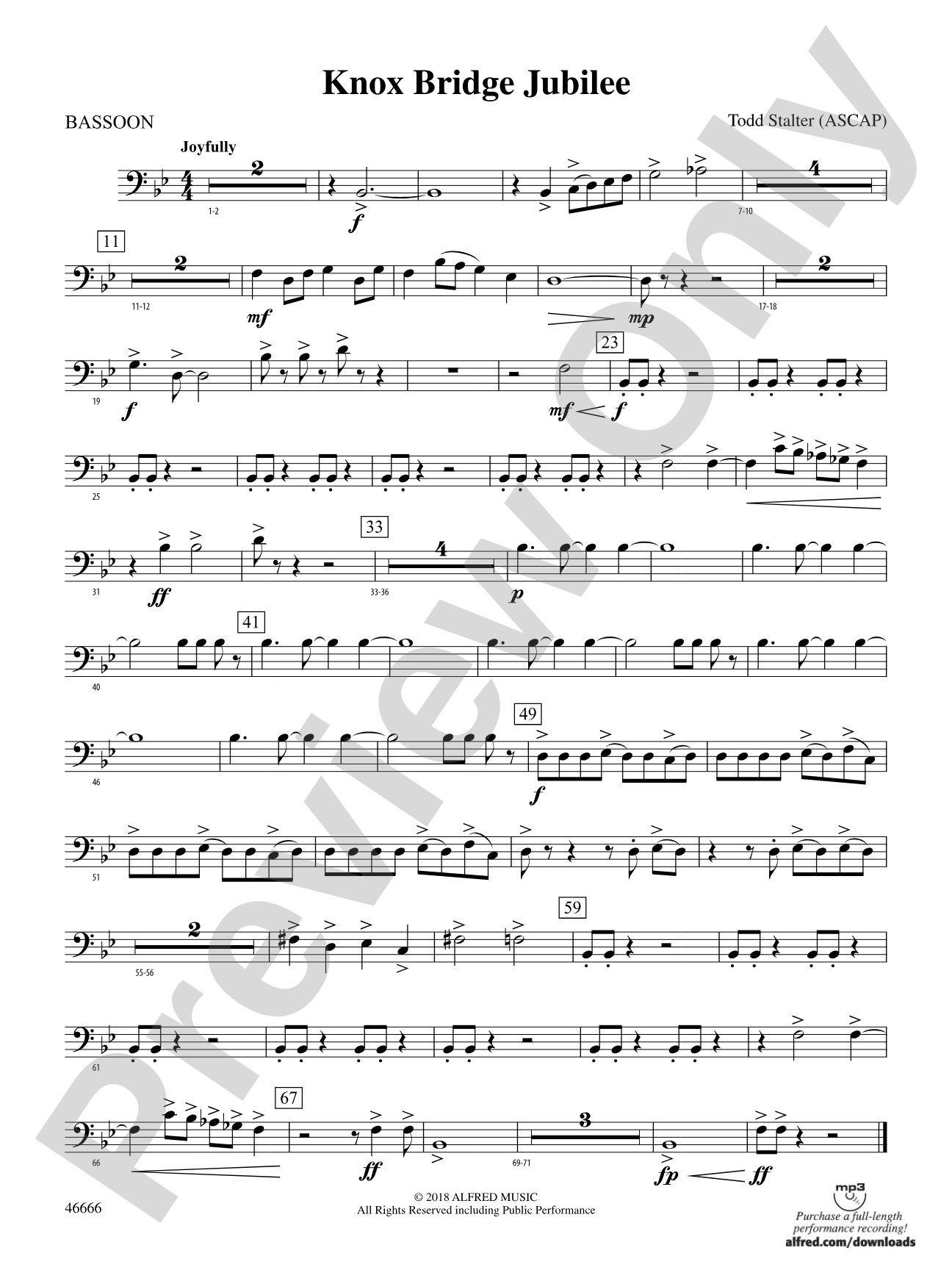 Knox Bridge Jubilee: Bassoon