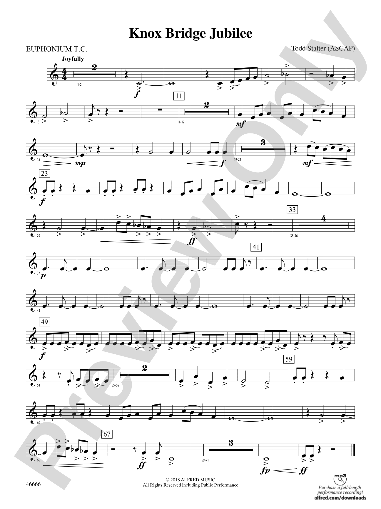 Knox Bridge Jubilee: Baritone T.C.