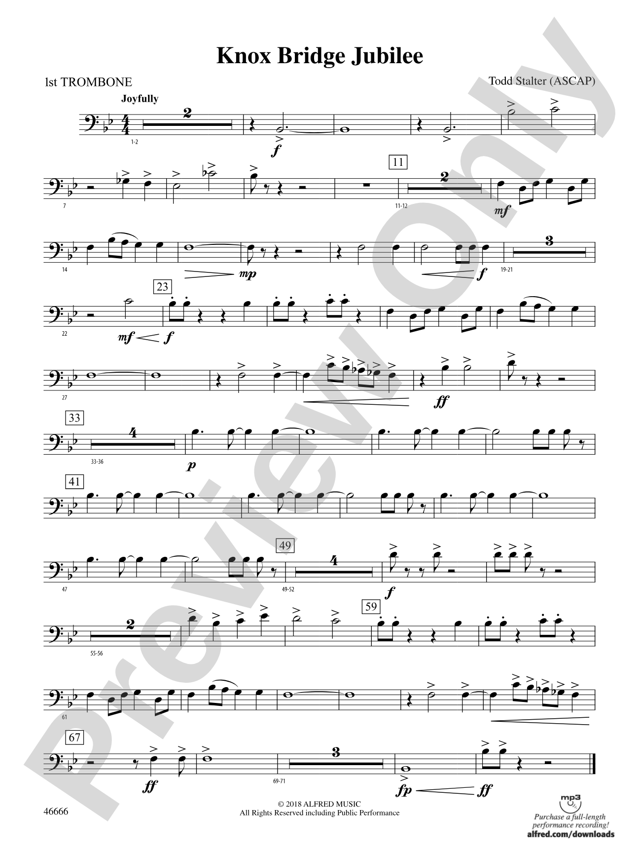 Knox Bridge Jubilee: 1st Trombone
