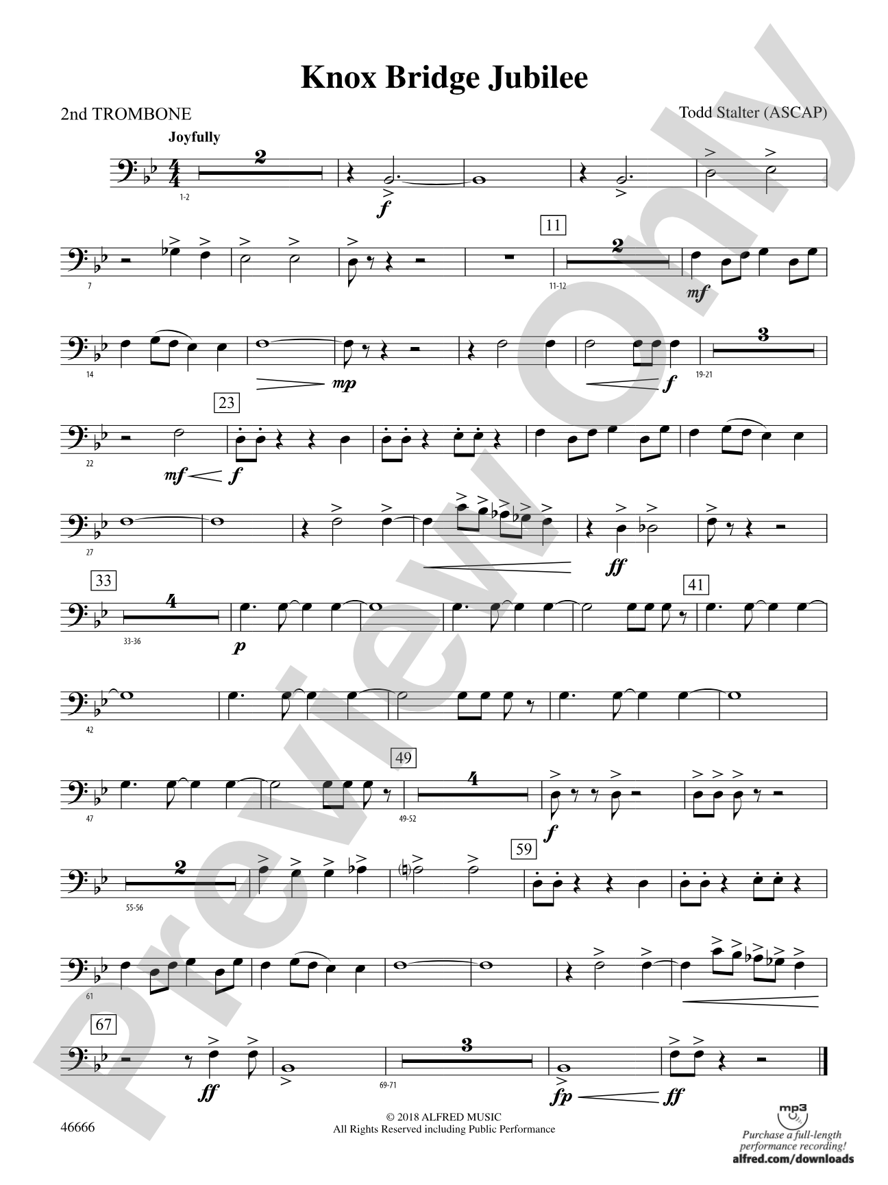 Knox Bridge Jubilee: 2nd Trombone