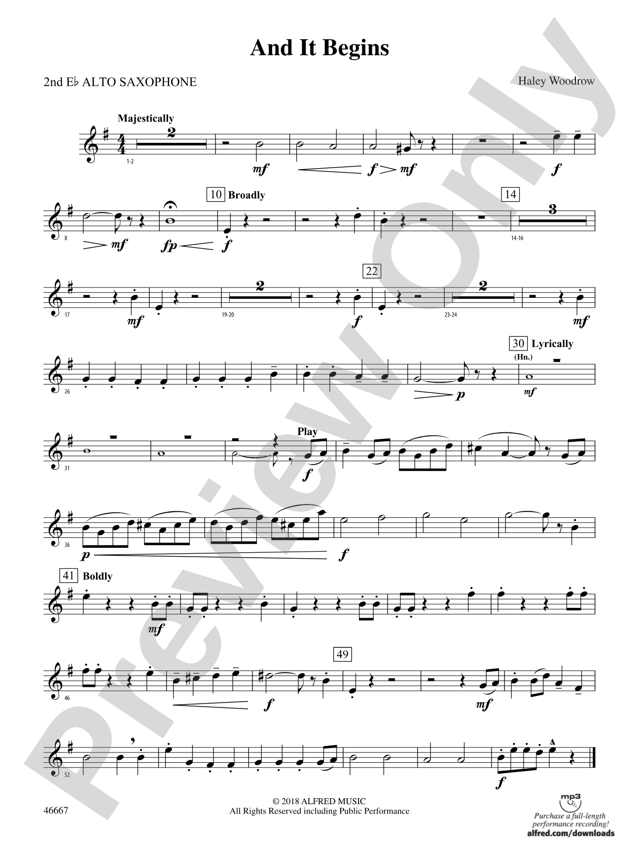 And It Begins: 2nd E-flat Alto Saxophone