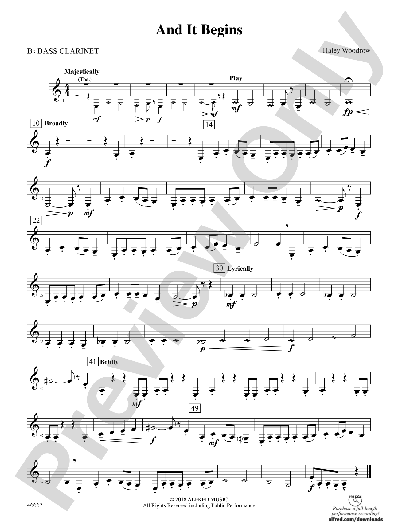 And It Begins: B-flat Bass Clarinet