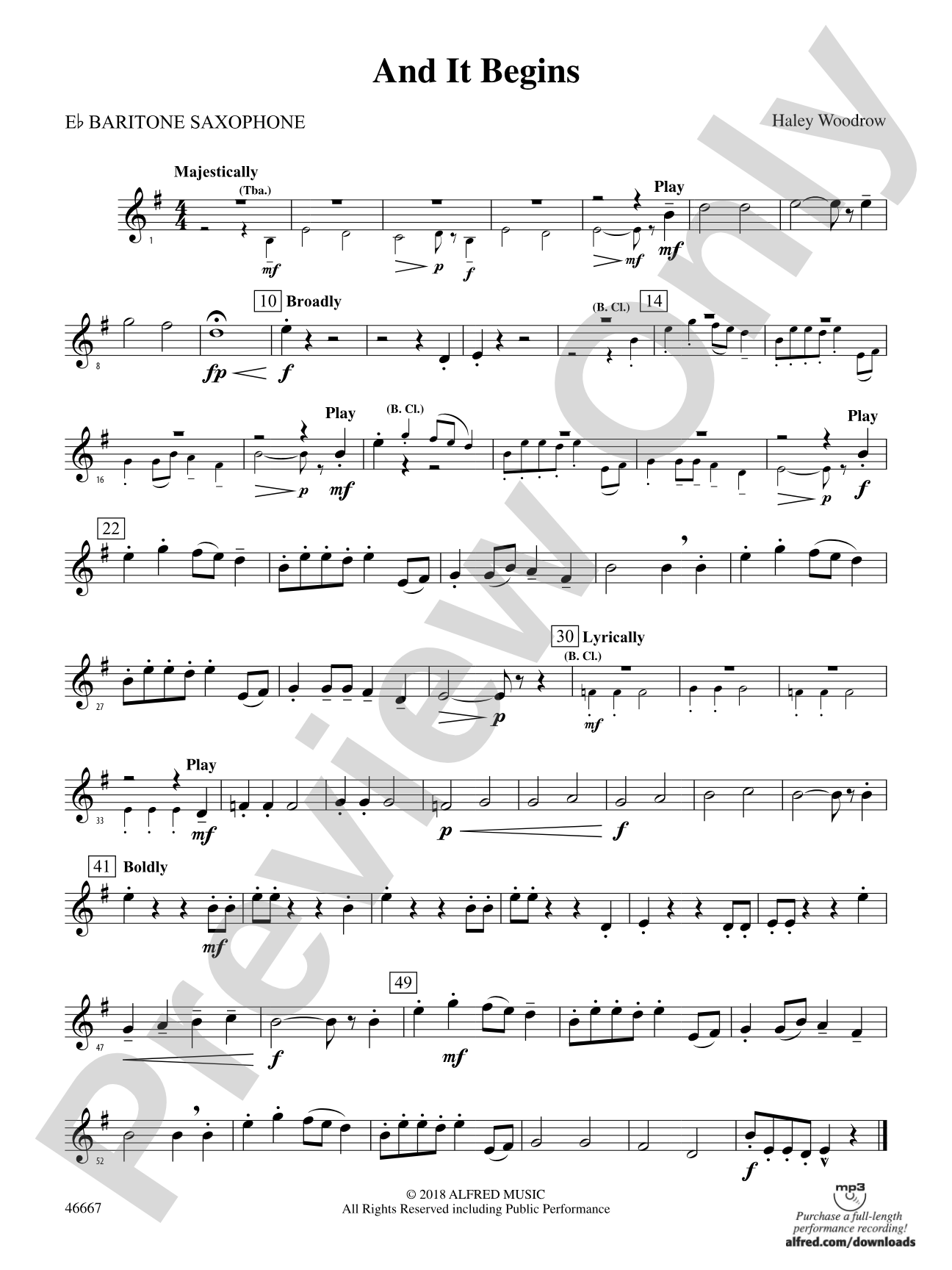 And It Begins: E-flat Baritone Saxophone