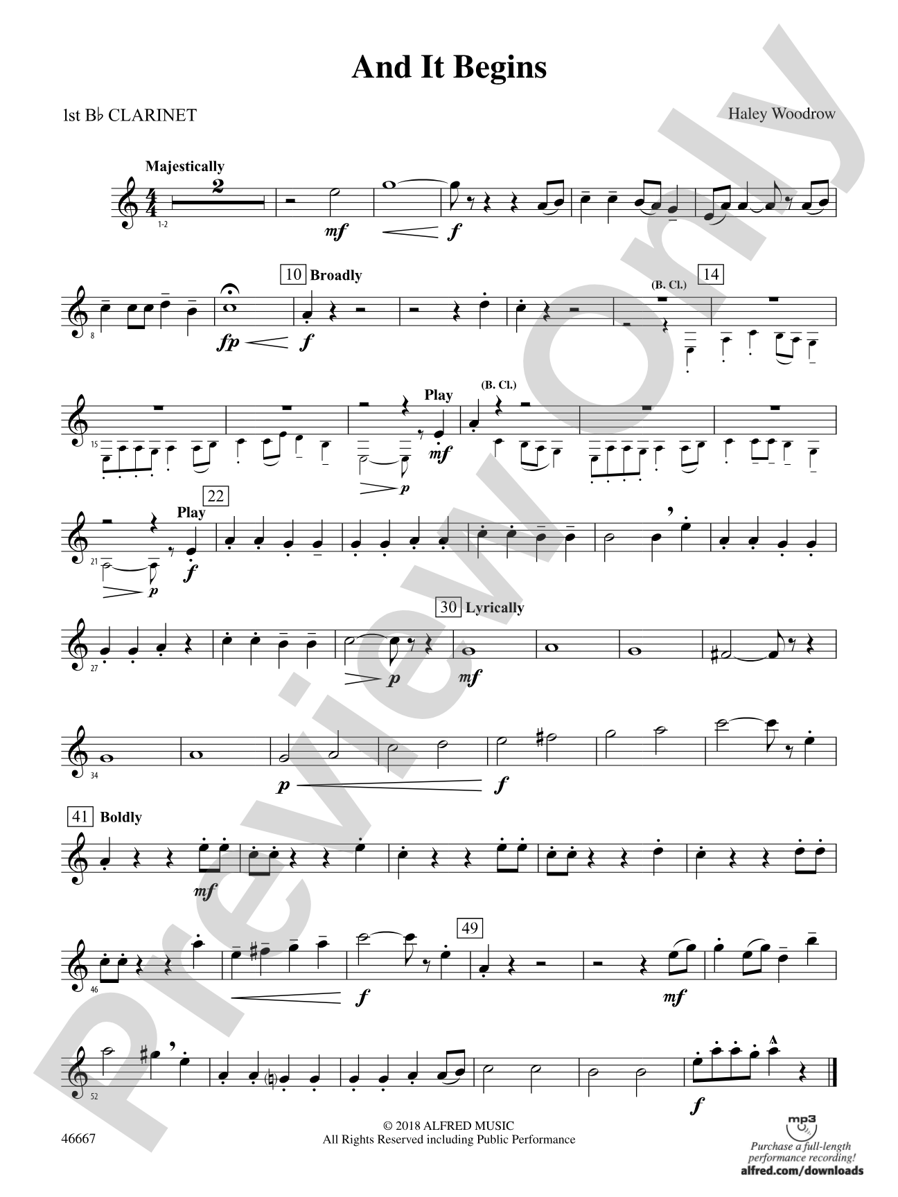 And It Begins: 1st B-flat Clarinet