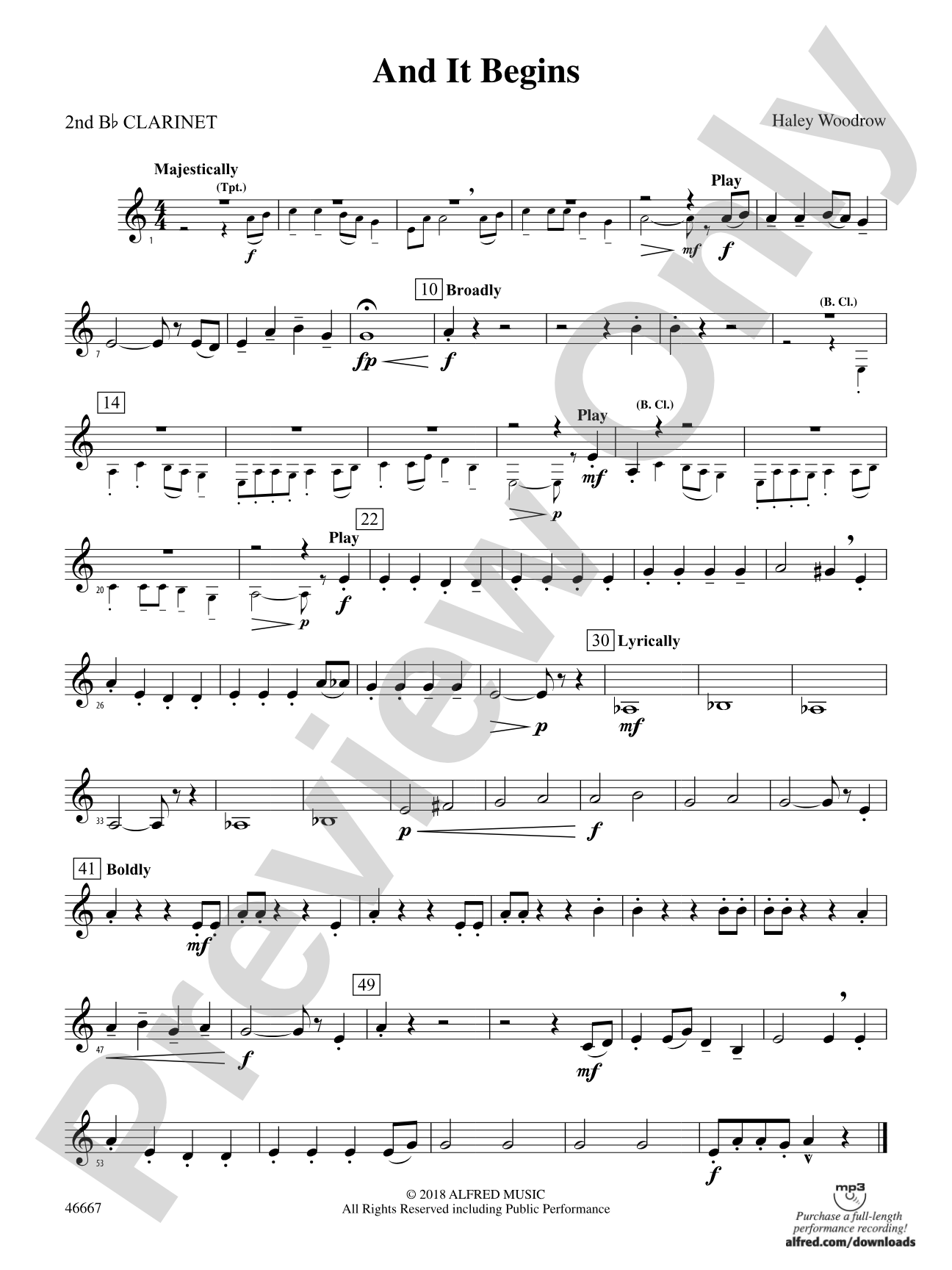 And It Begins: 2nd B-flat Clarinet