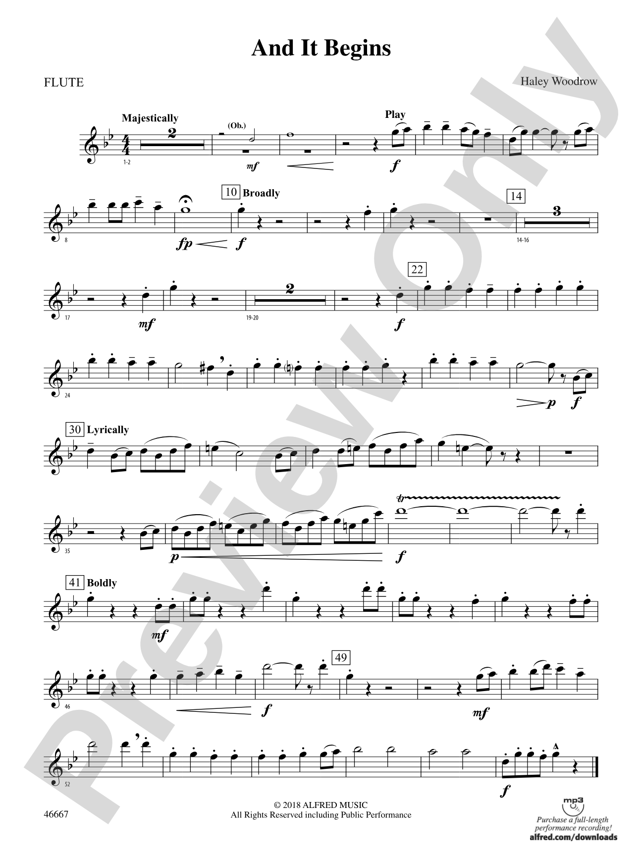 And It Begins: Flute