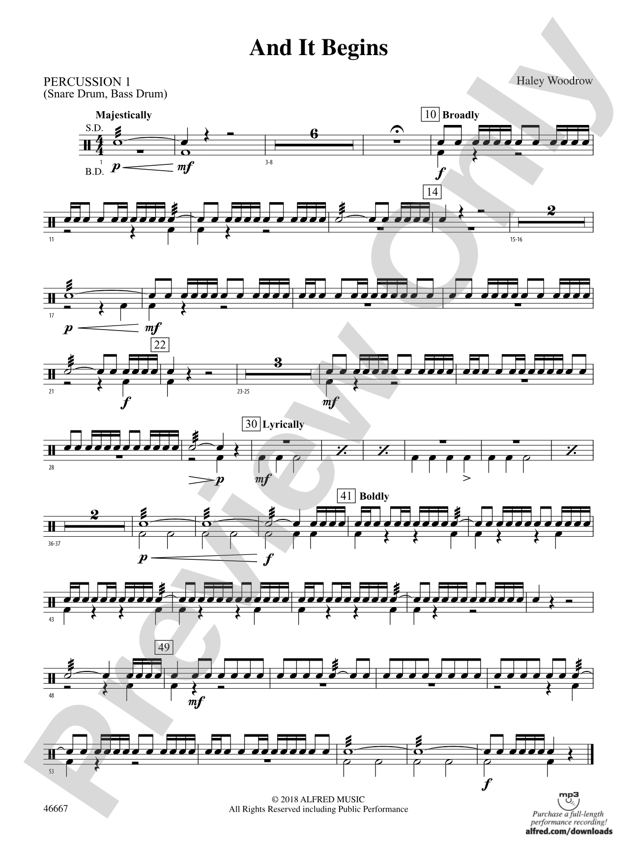 And It Begins: 1st Percussion