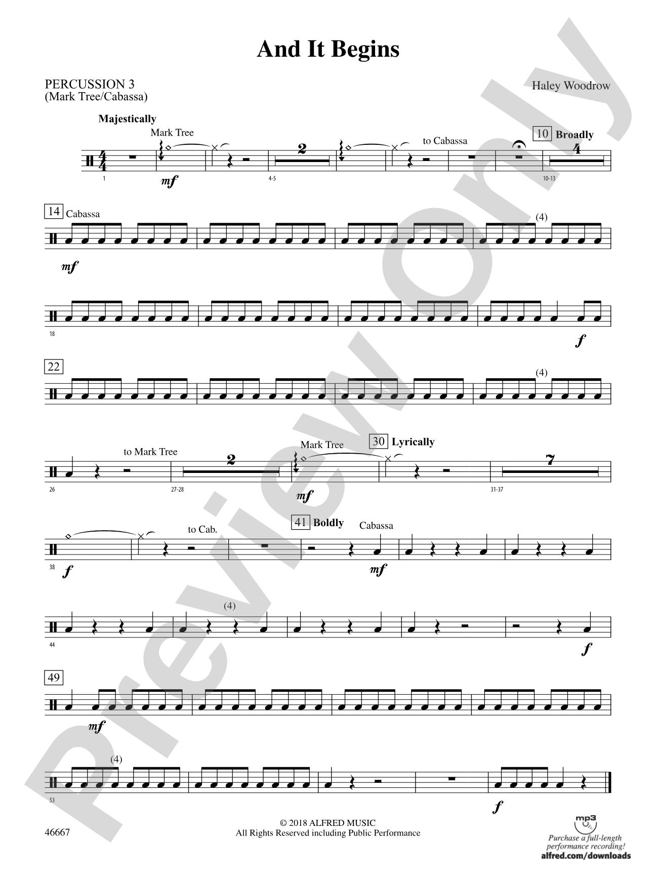 And It Begins: 3rd Percussion