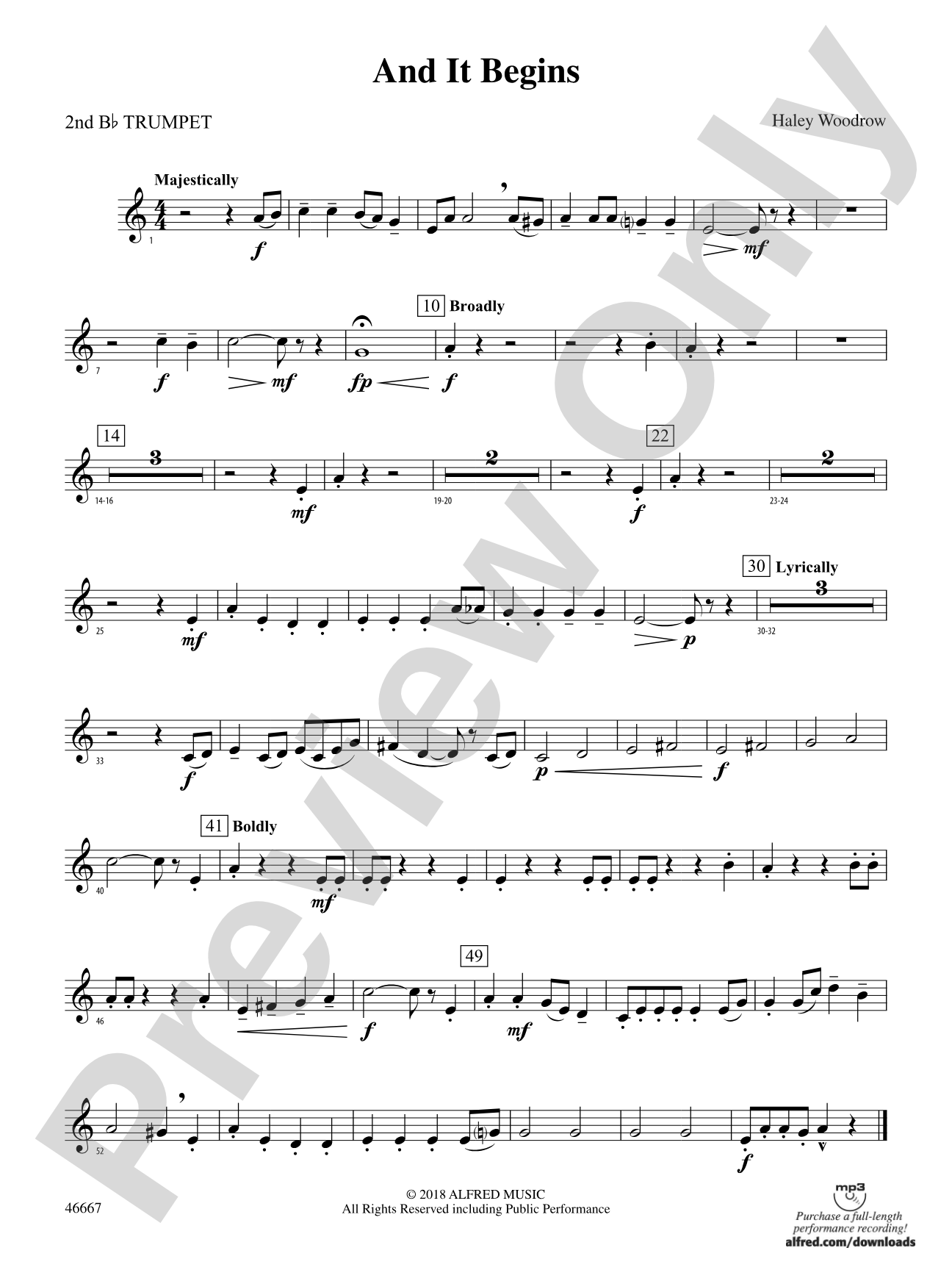 And It Begins: 2nd B-flat Trumpet