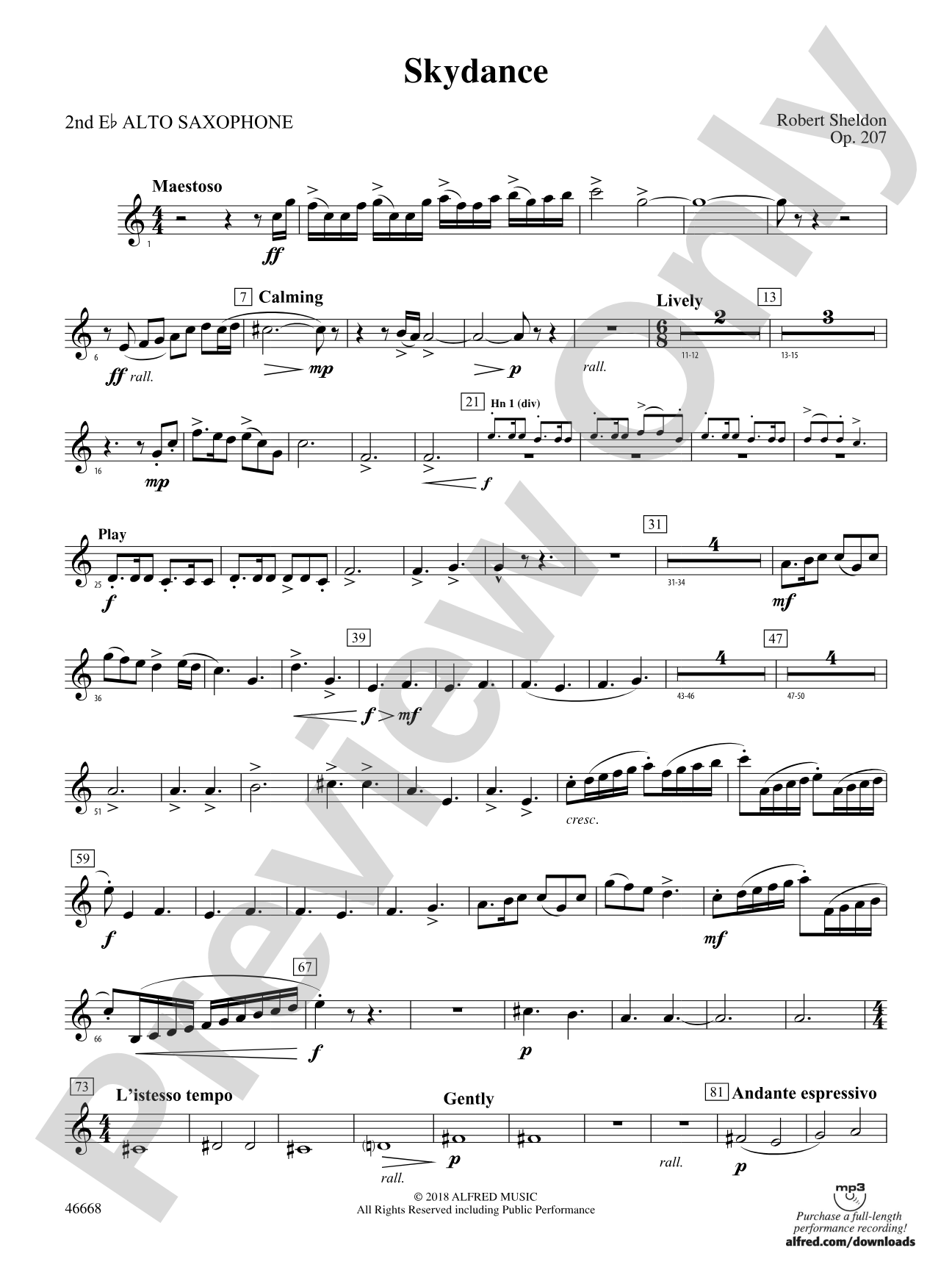 Skydance: 2nd E-flat Alto Saxophone
