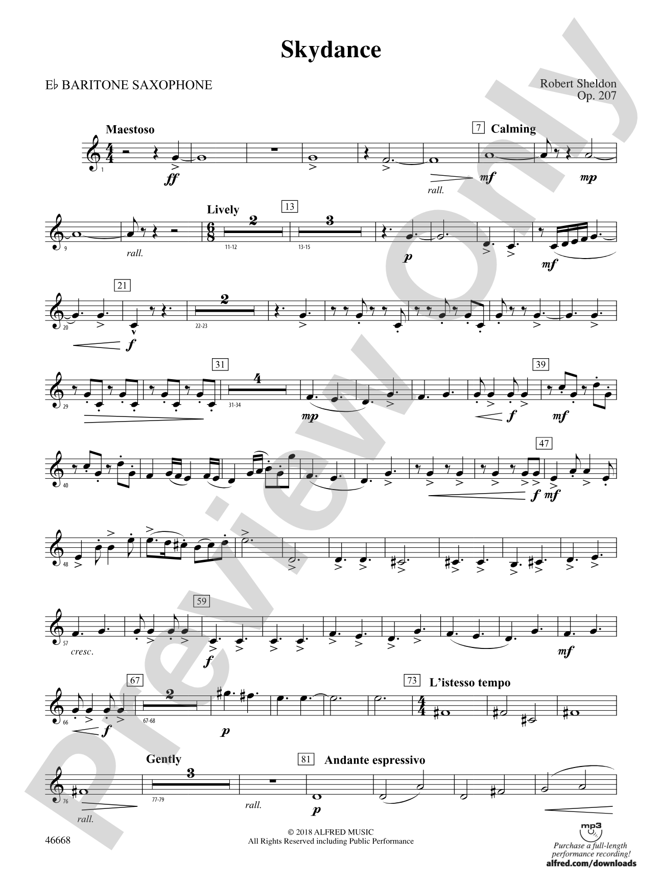 Skydance: E-flat Baritone Saxophone