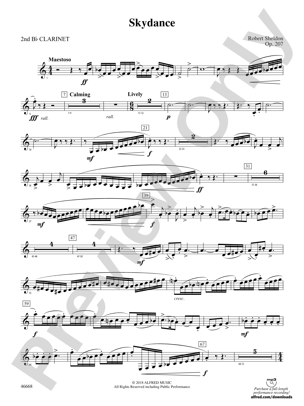 Skydance: 2nd B-flat Clarinet