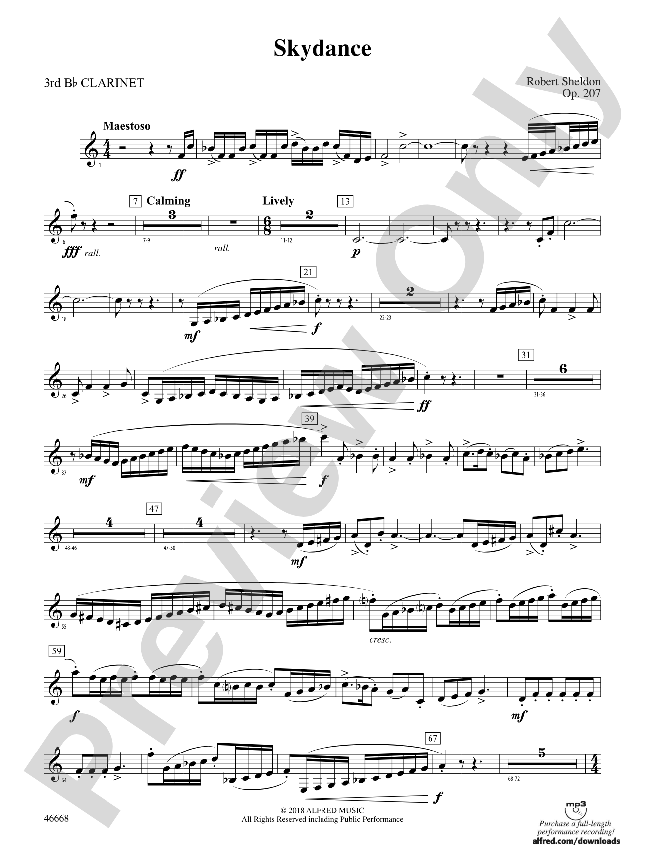 Skydance: 3rd B-flat Clarinet
