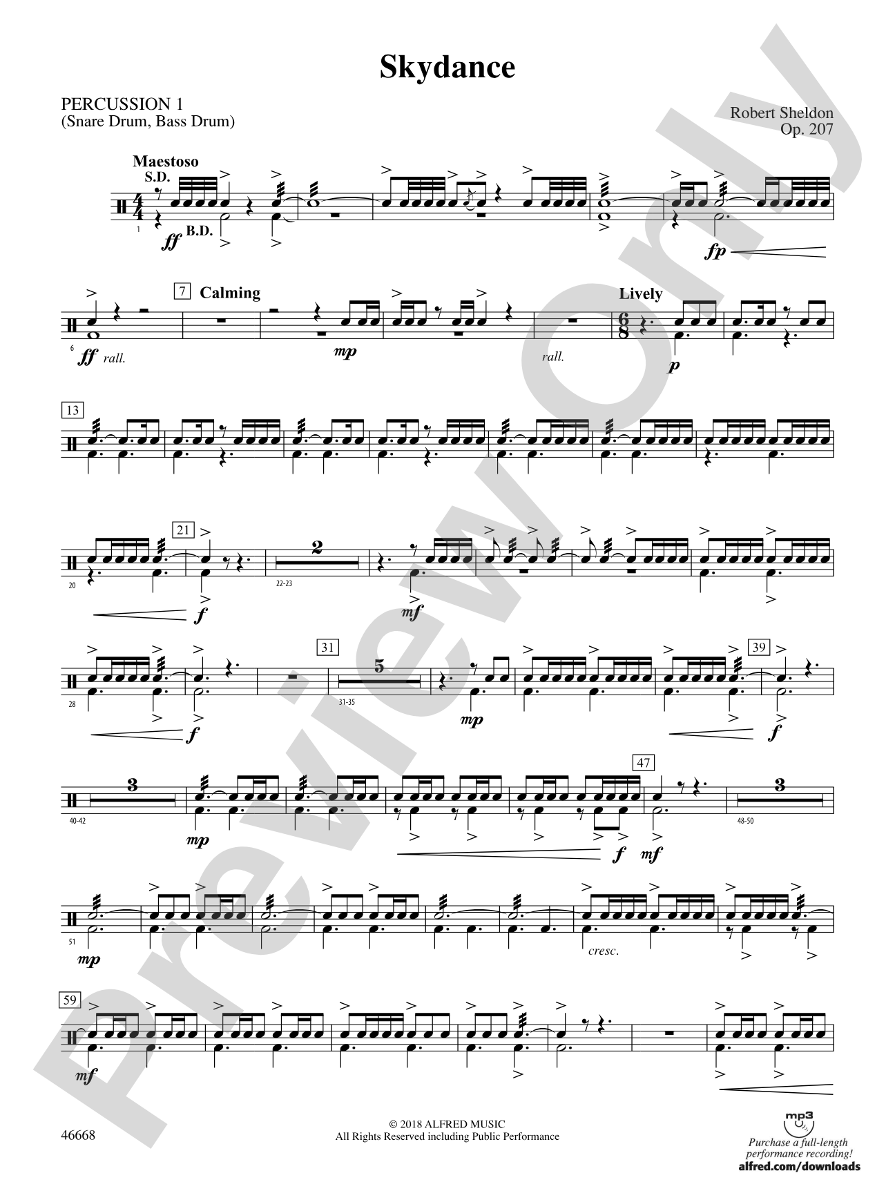 Skydance: 1st Percussion