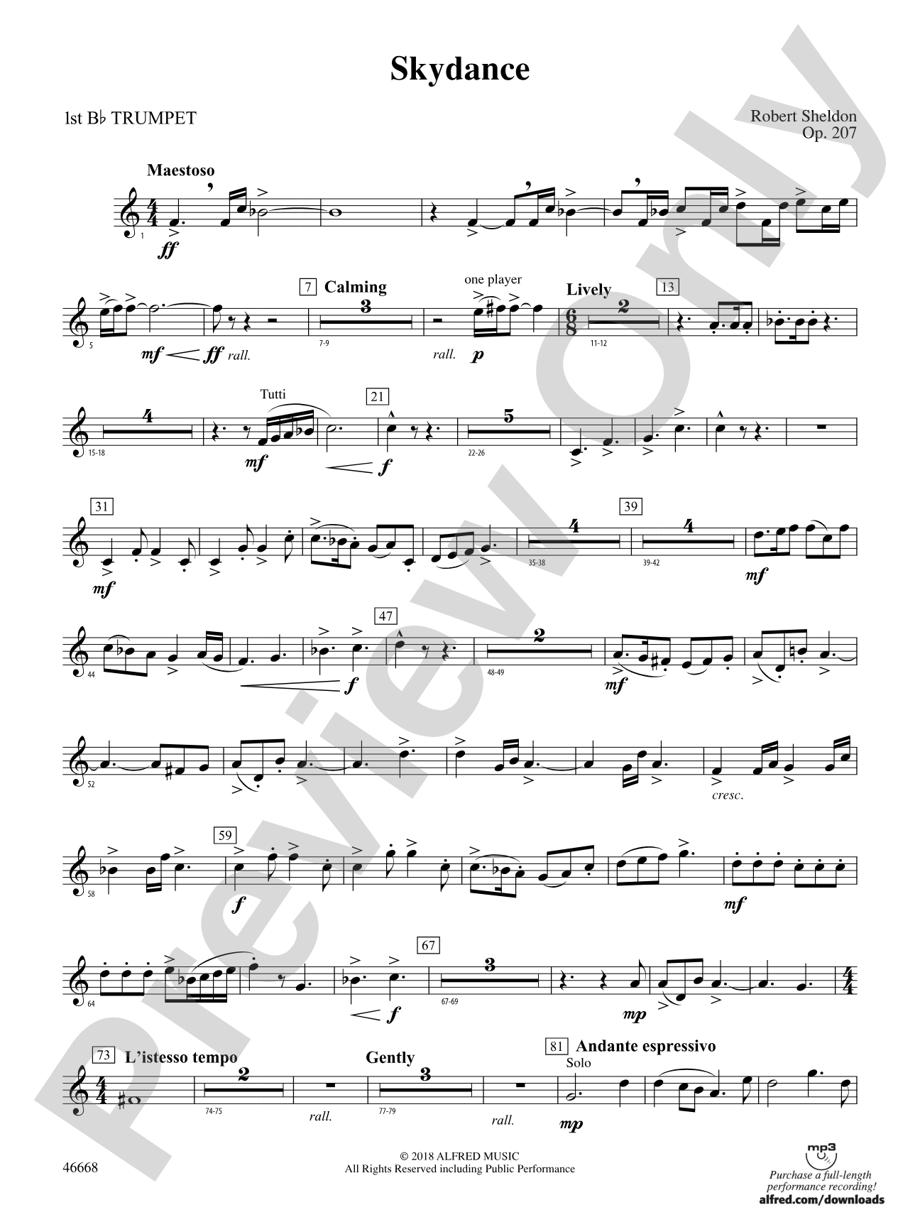 Skydance: 1st B-flat Trumpet