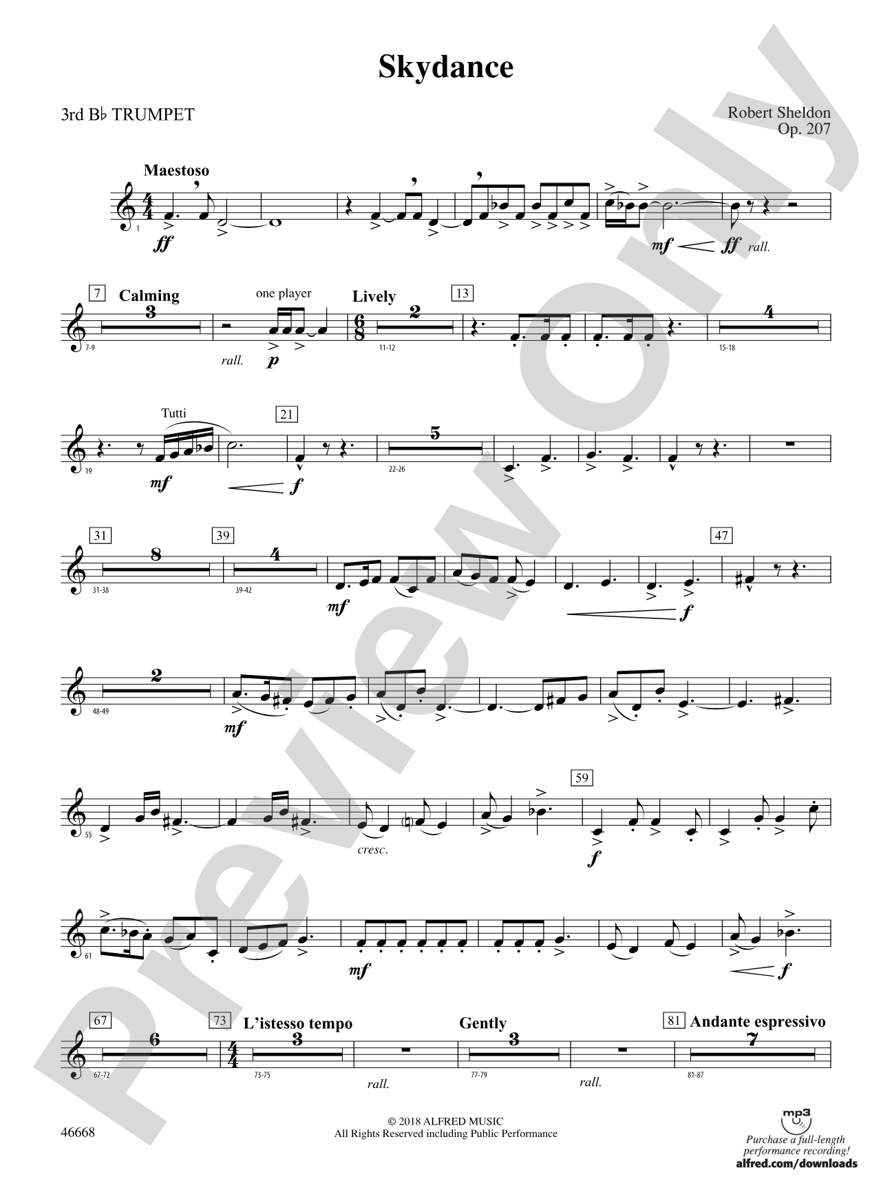 Skydance: 3rd B-flat Trumpet