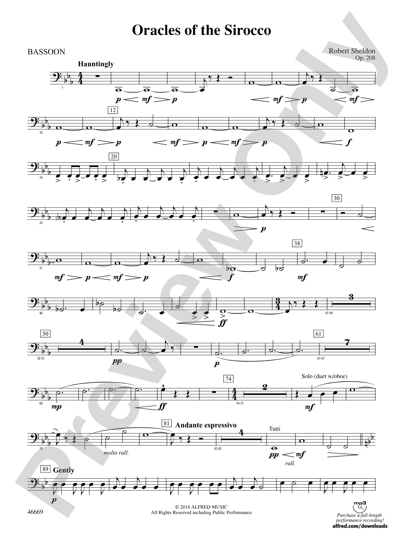 Oracles of the Sirocco: Bassoon