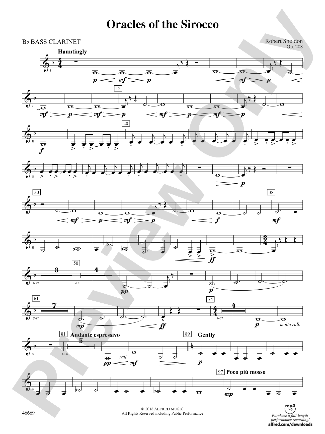 Oracles of the Sirocco: B-flat Bass Clarinet