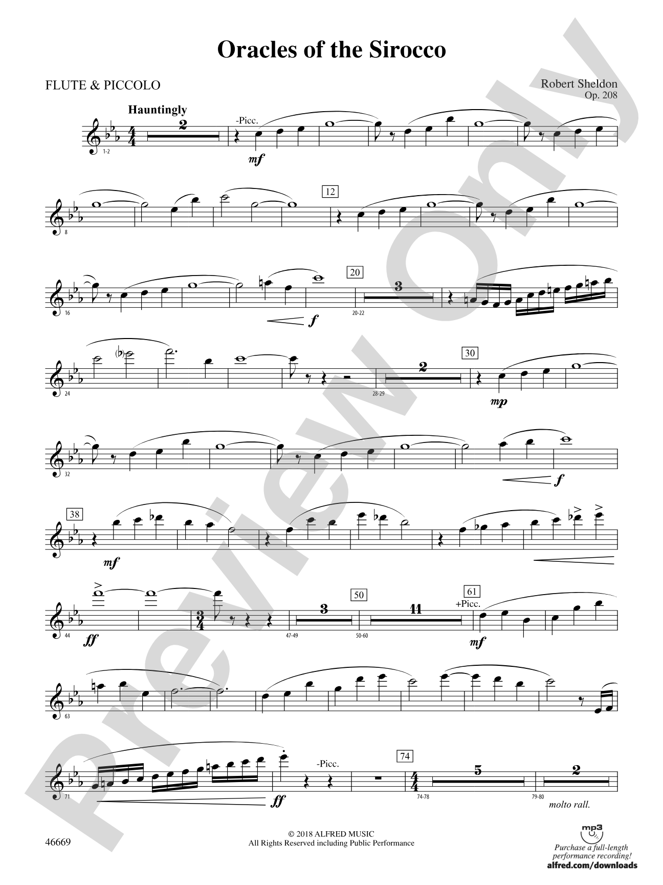 Oracles of the Sirocco: Flute