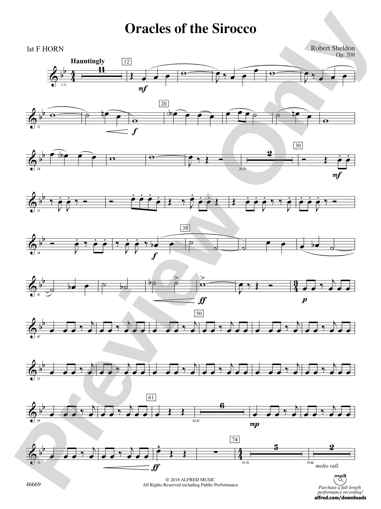 Oracles of the Sirocco: 1st F Horn