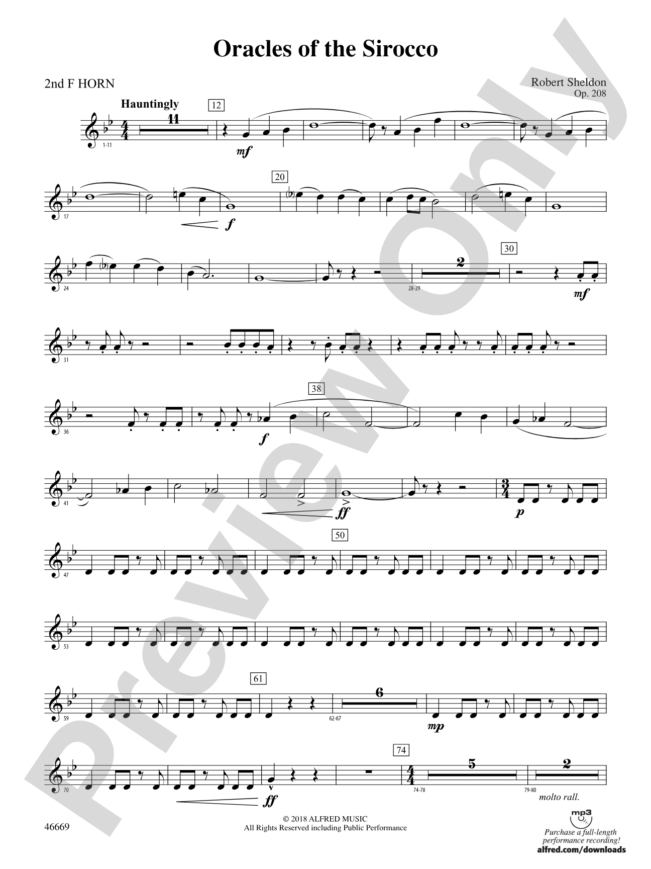 Oracles of the Sirocco: 2nd F Horn