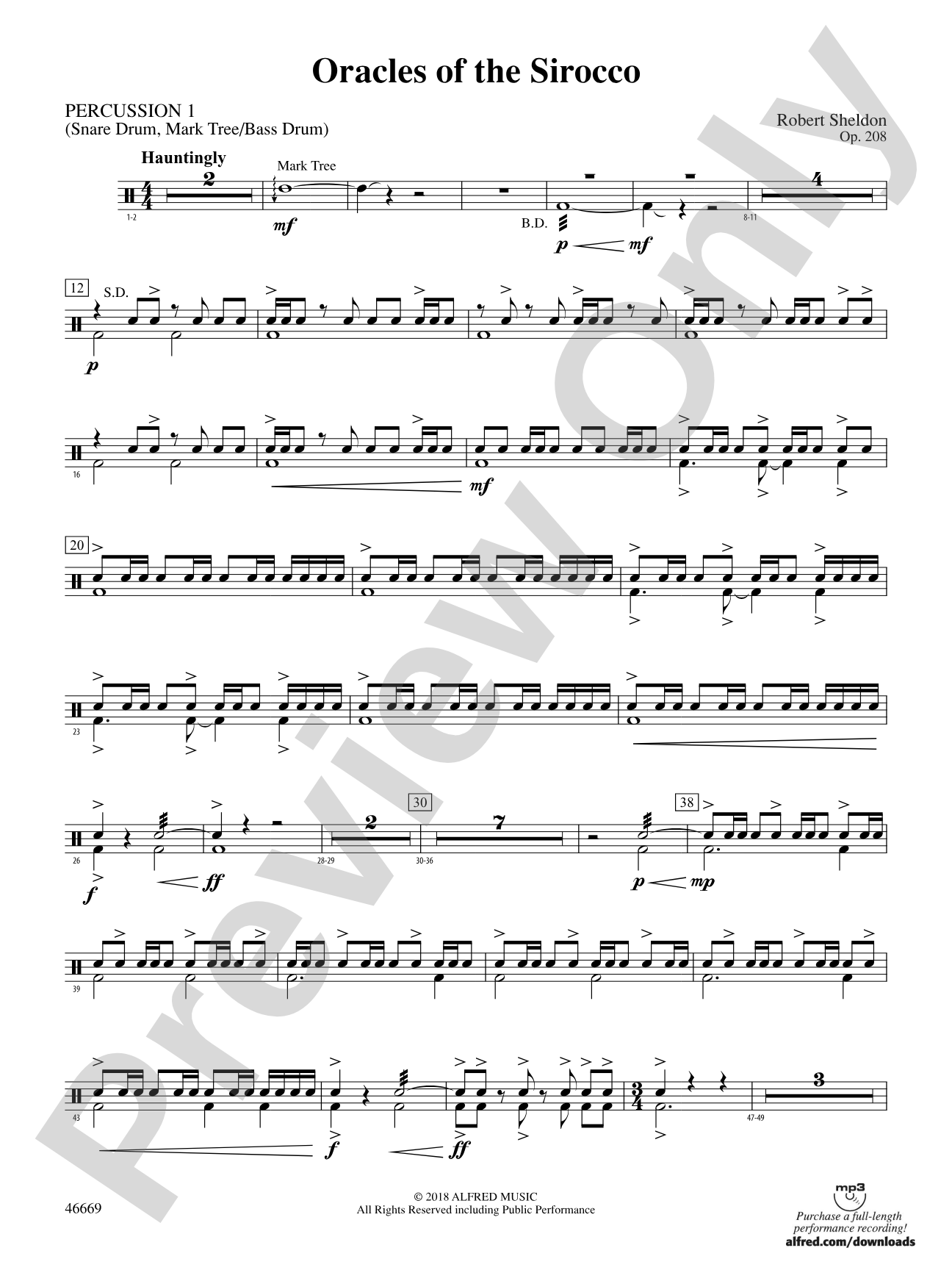 Oracles of the Sirocco: 1st Percussion