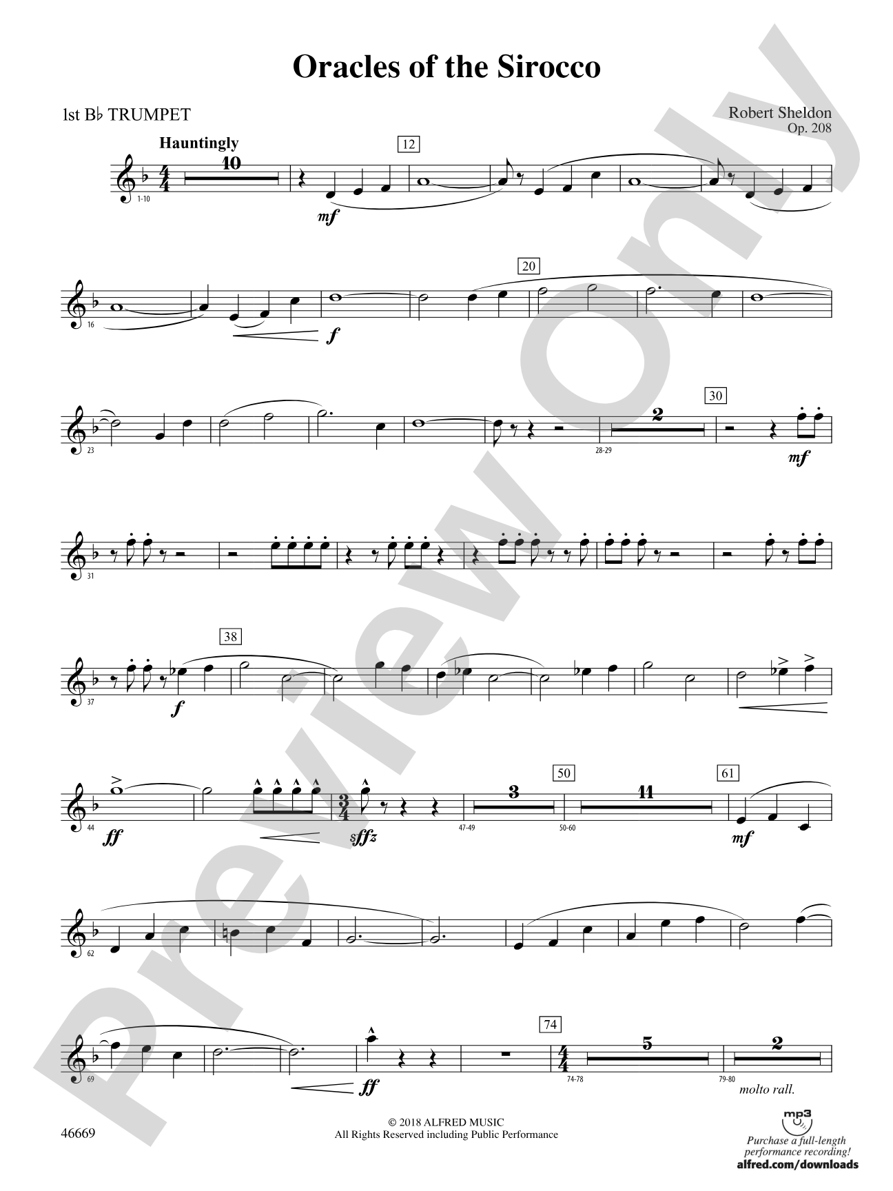 Oracles of the Sirocco: 1st B-flat Trumpet