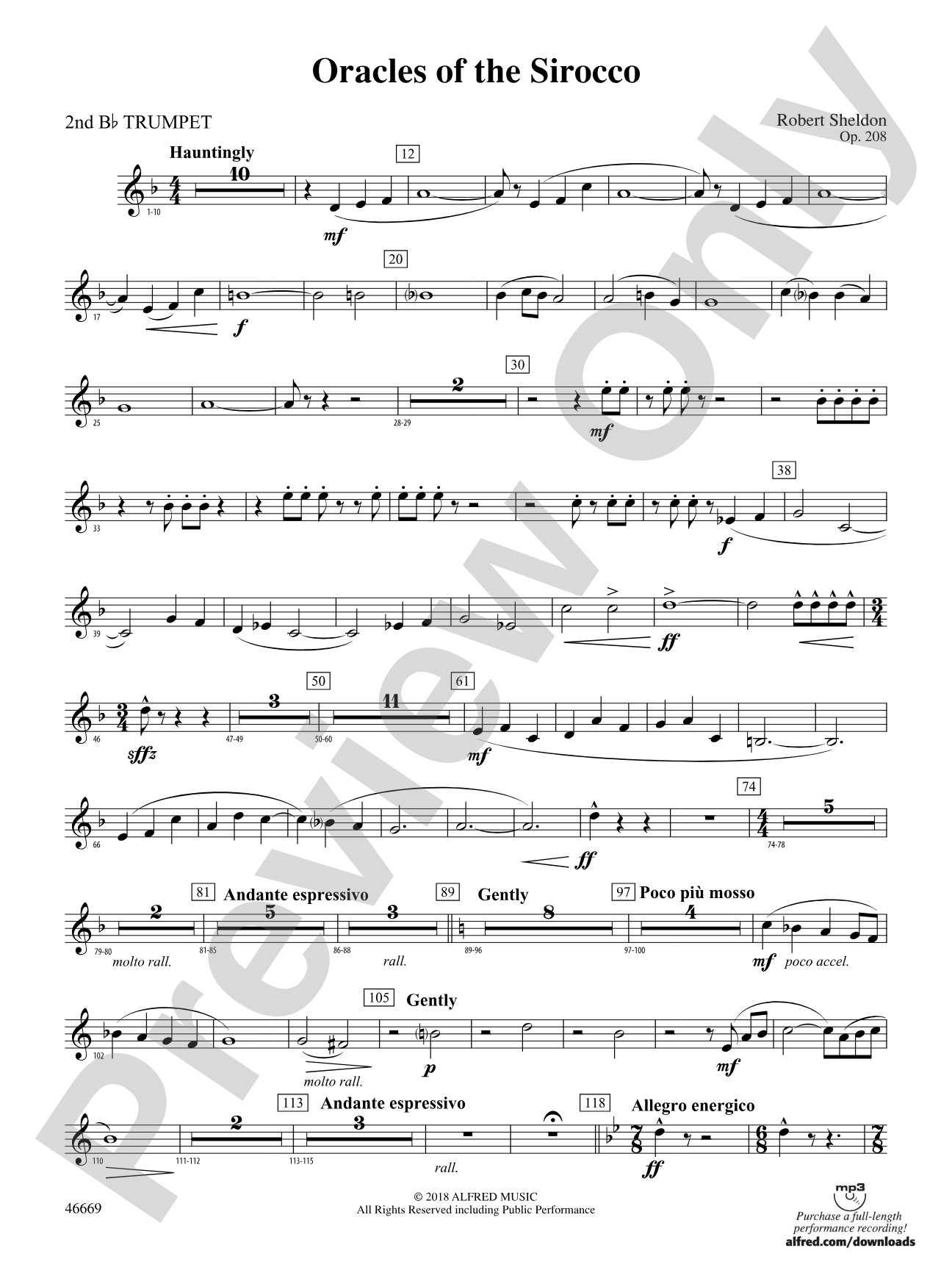 Oracles of the Sirocco: 2nd B-flat Trumpet
