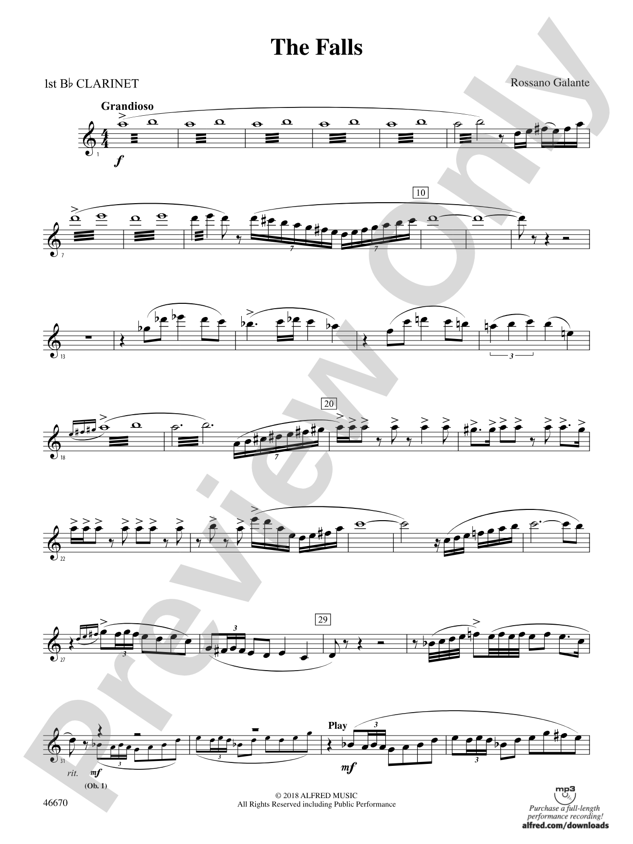 The Falls: 1st B-flat Clarinet