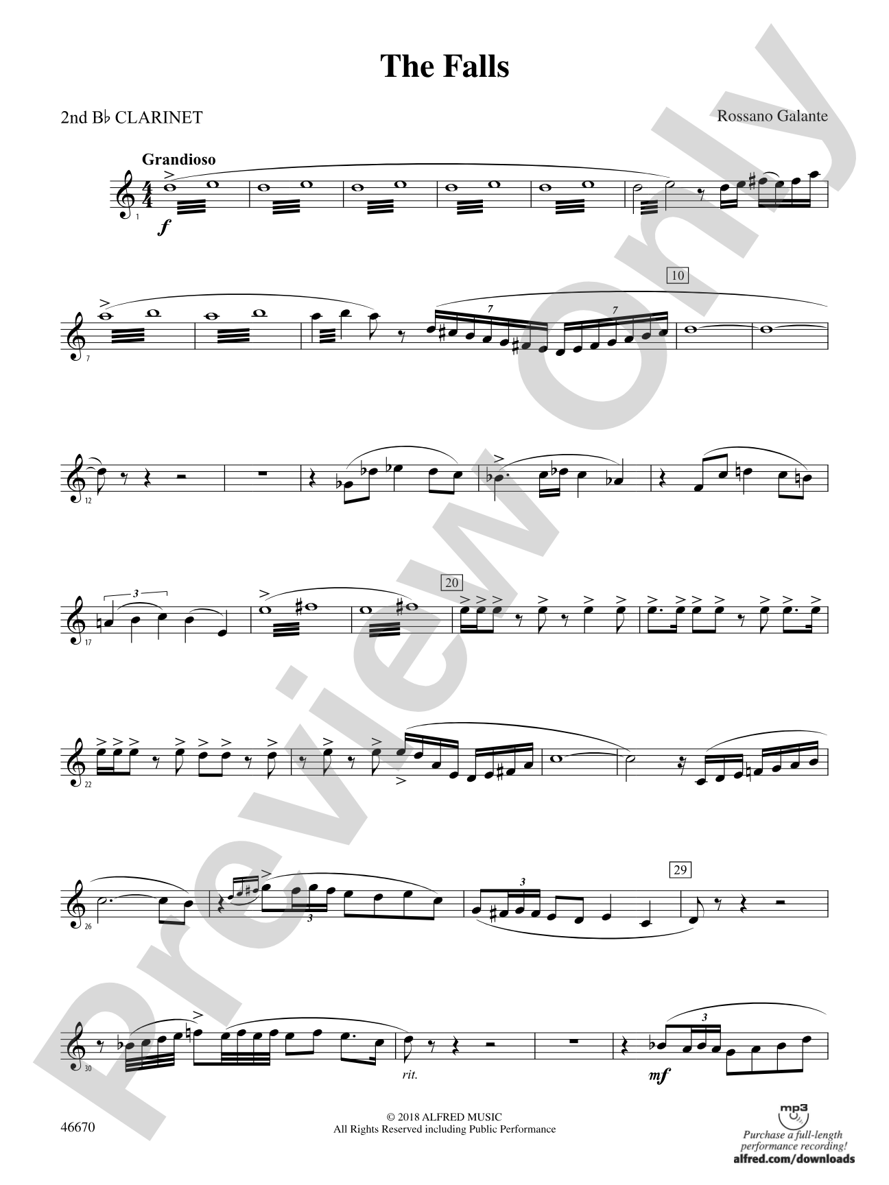 The Falls: 2nd B-flat Clarinet