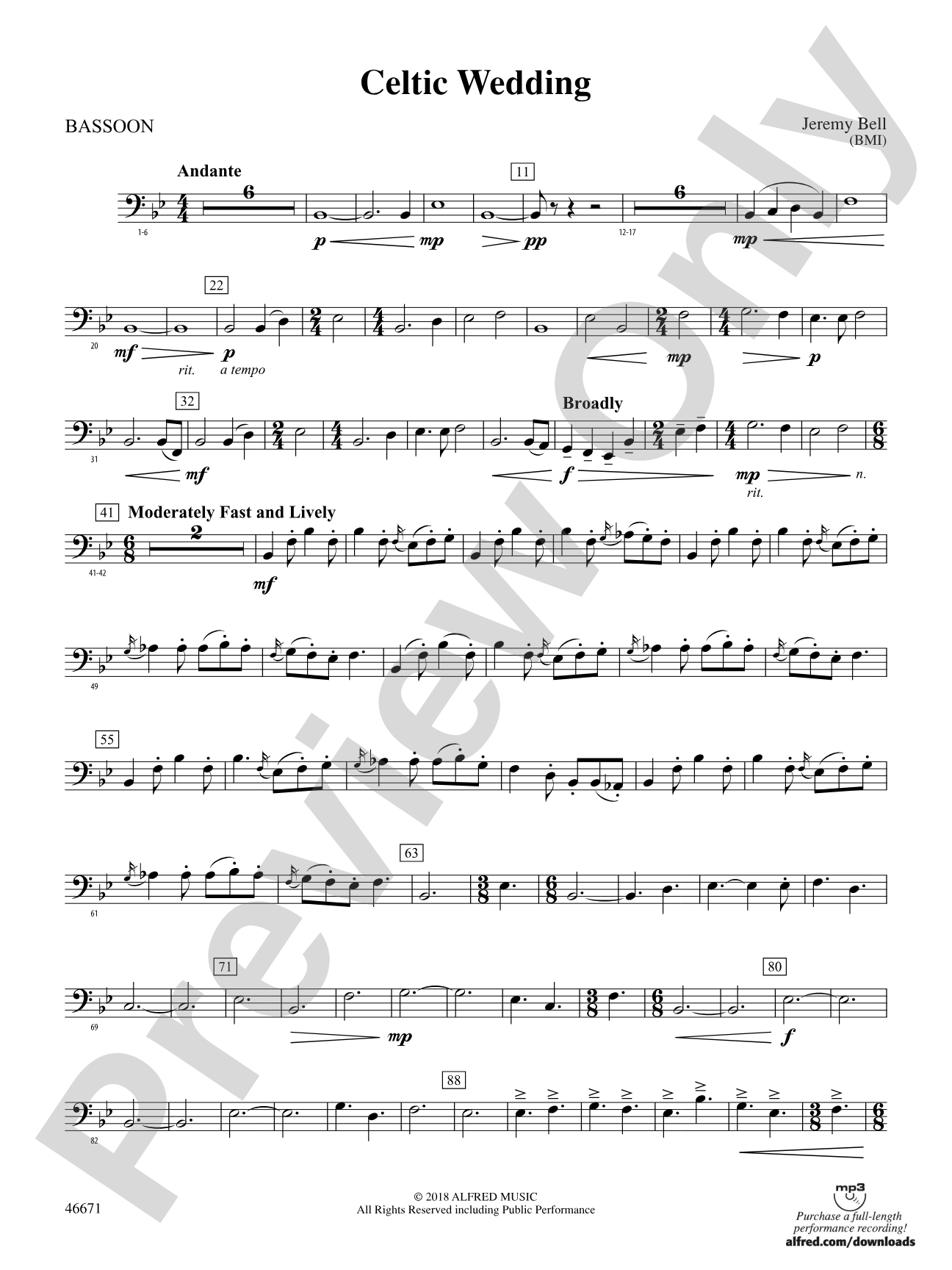 Celtic Wedding: Bassoon