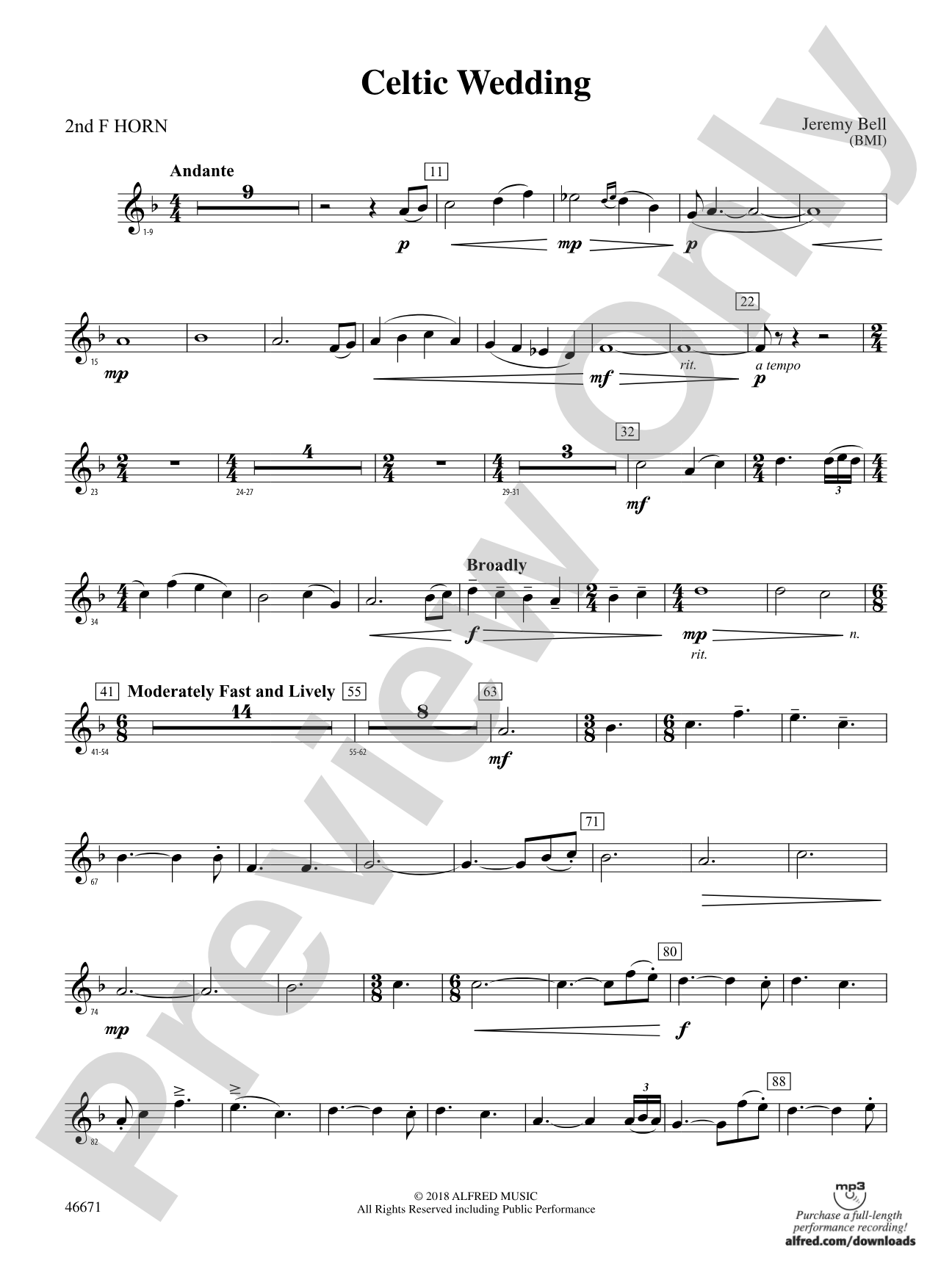 Celtic Wedding: 2nd F Horn