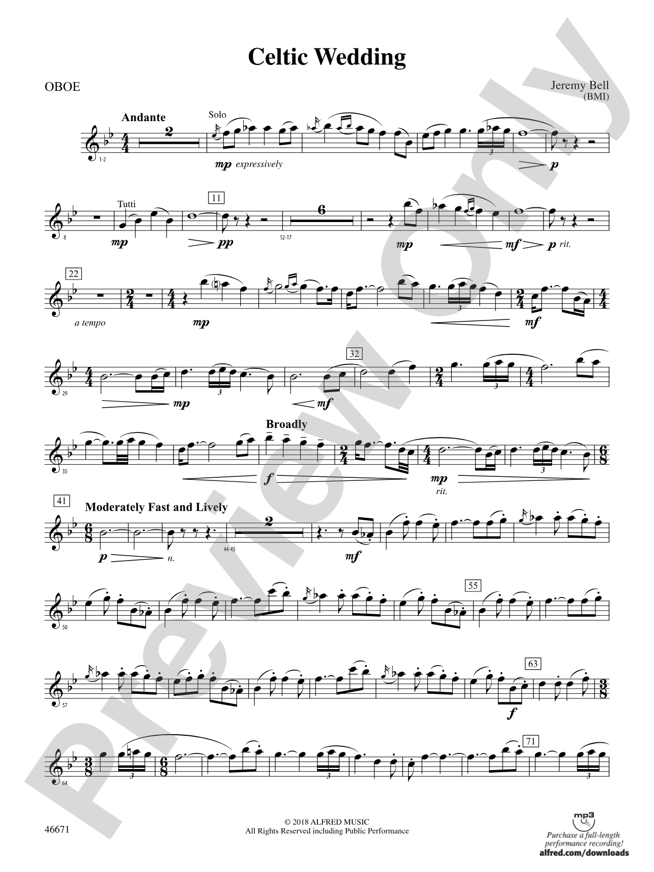 Celtic Wedding: Oboe