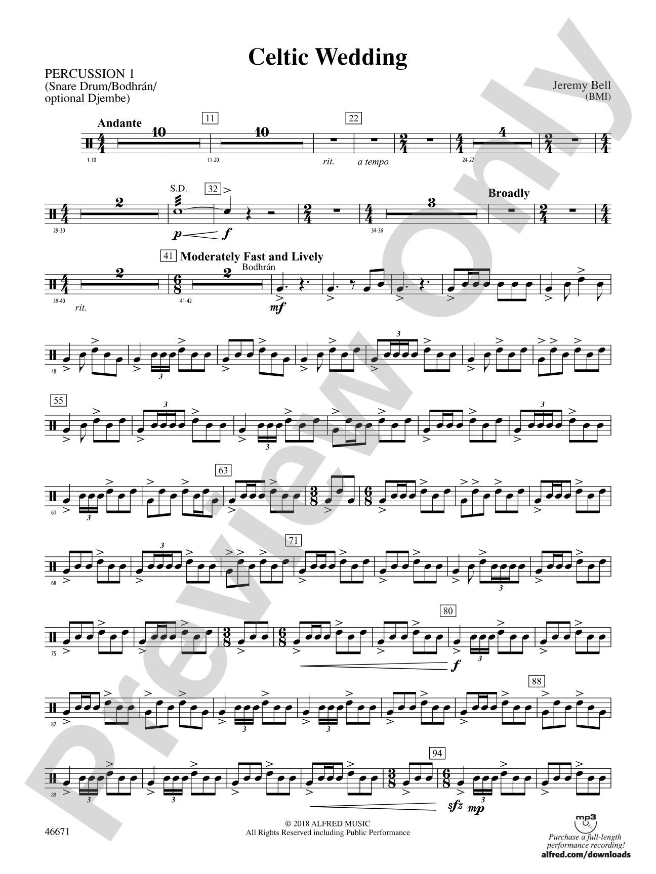 Celtic Wedding: 1st Percussion