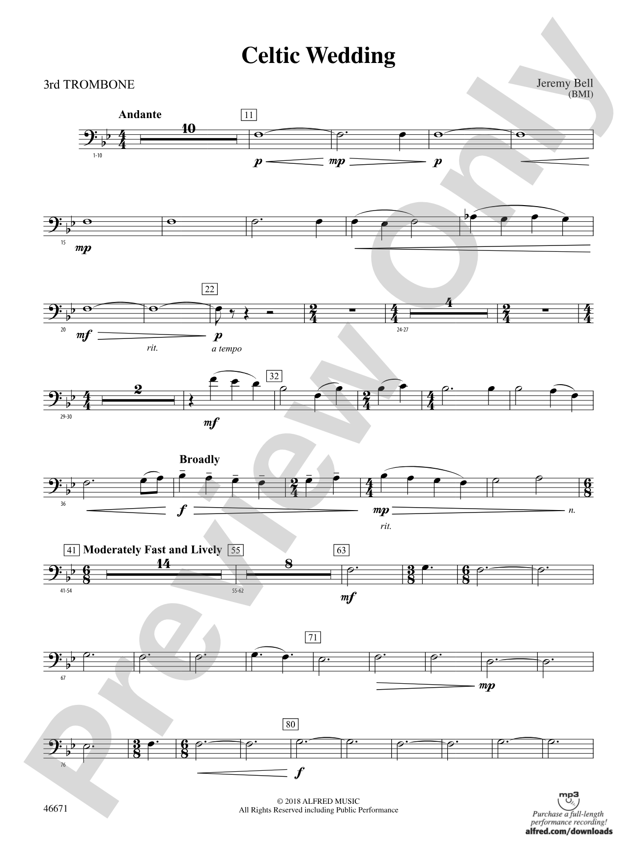 Celtic Wedding: 3rd Trombone