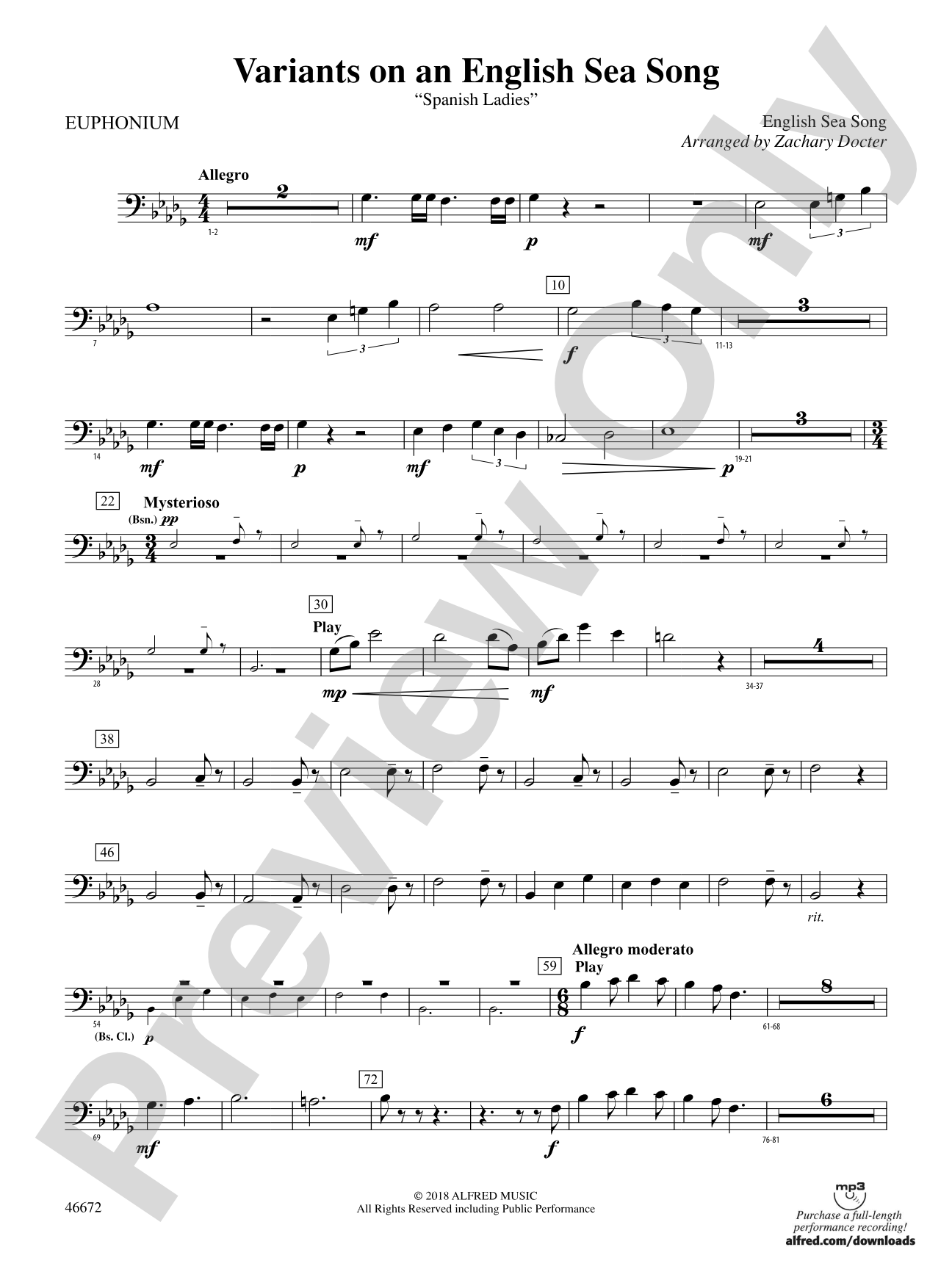Variants on an English Sea Song: Baritone B.C.