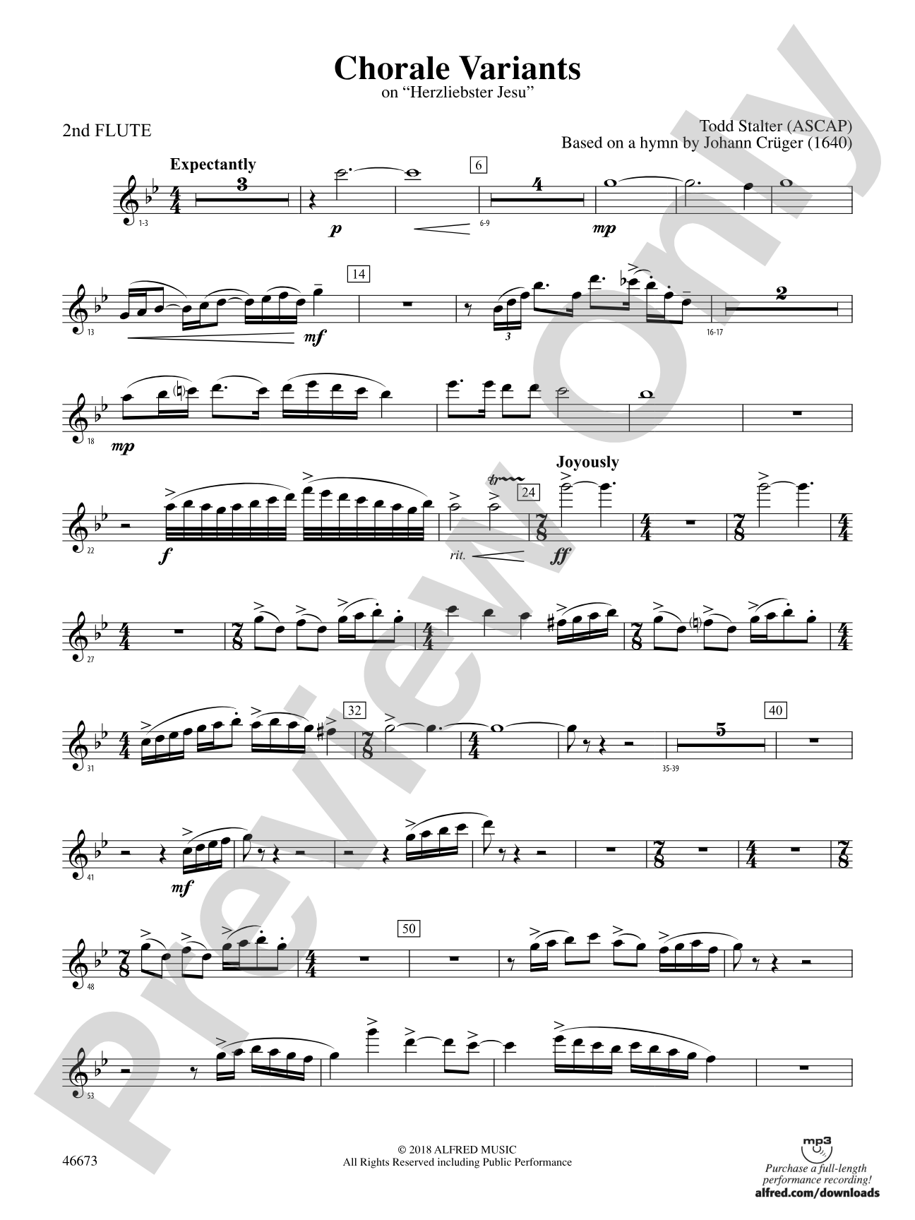 Chorale Variants: 2nd Flute