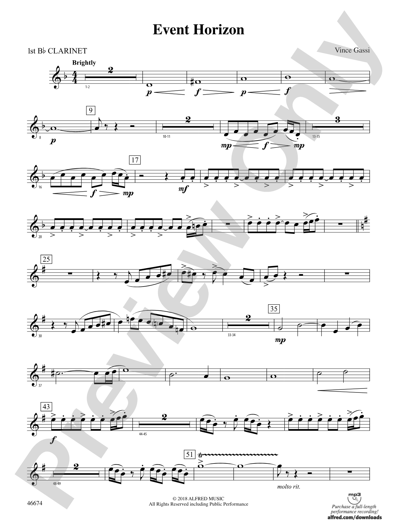 Event Horizon: 1st B-flat Clarinet