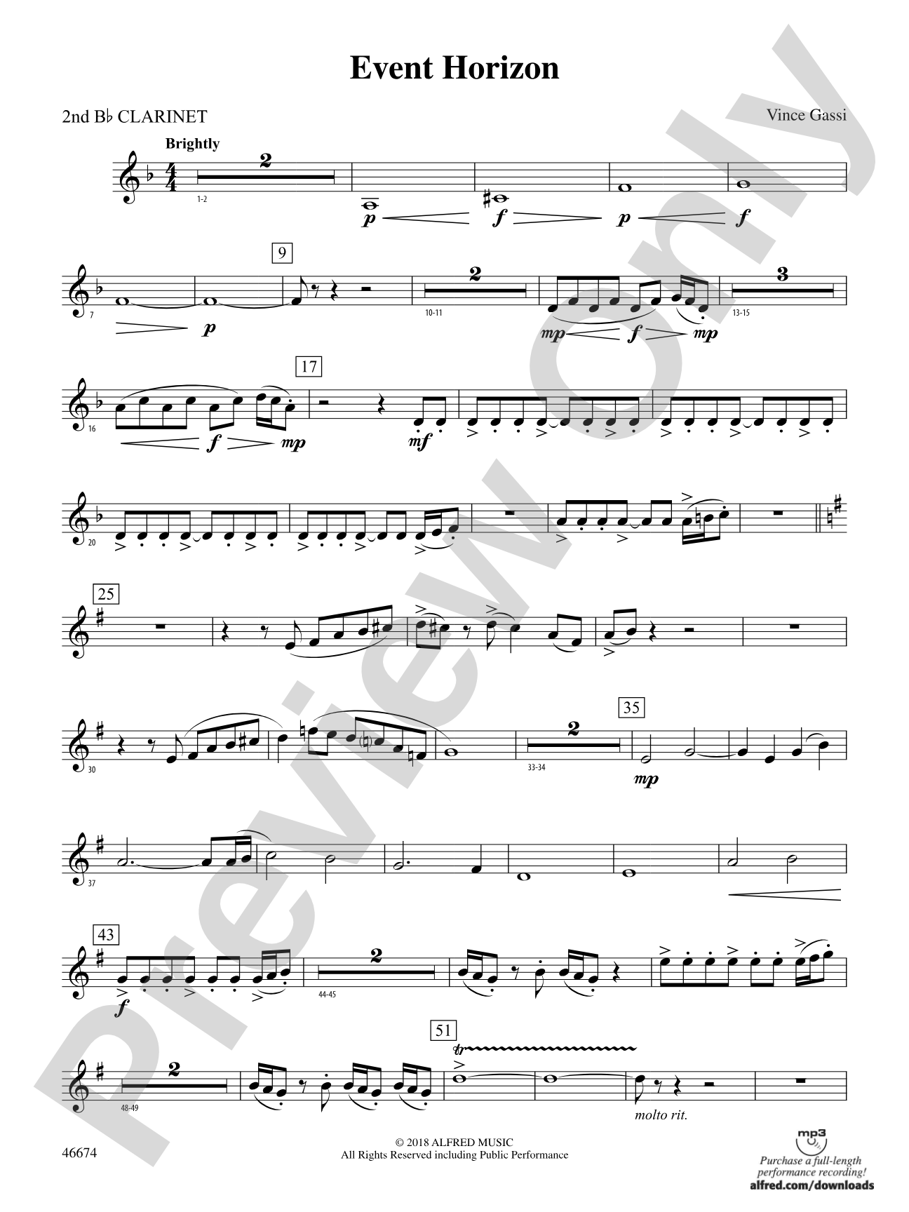 Event Horizon: 2nd B-flat Clarinet