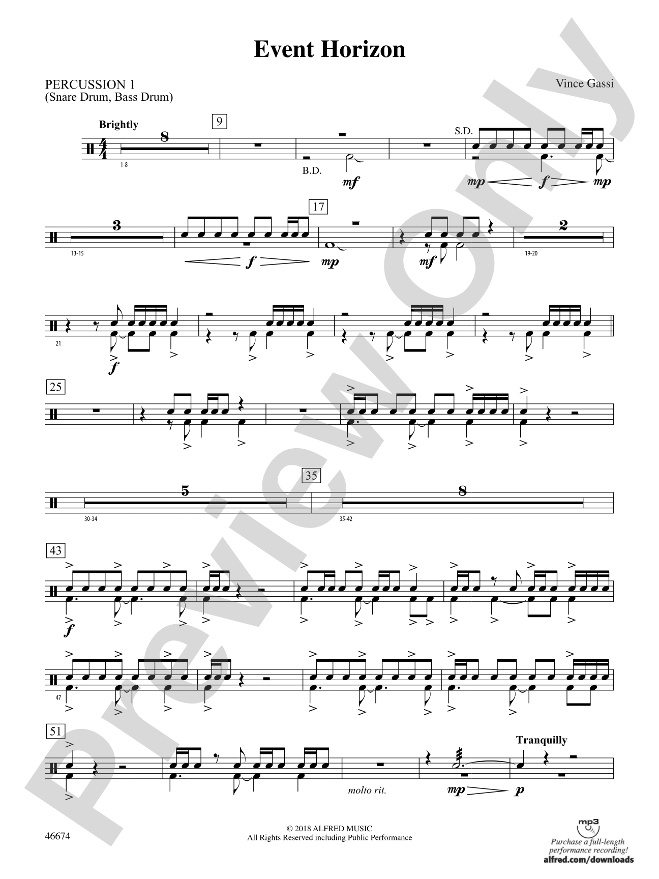 Event Horizon: 1st Percussion