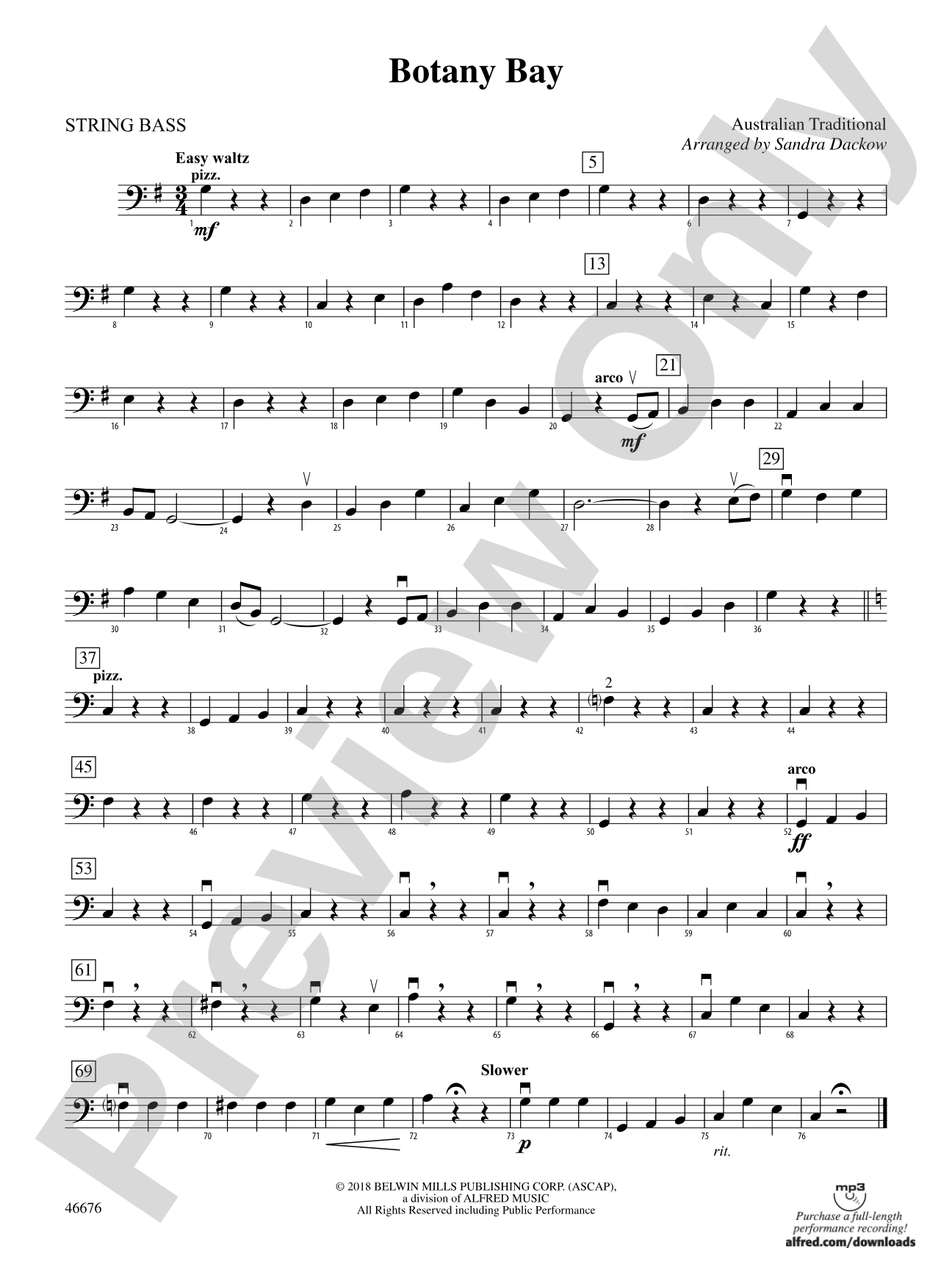 Botany Bay: String Bass