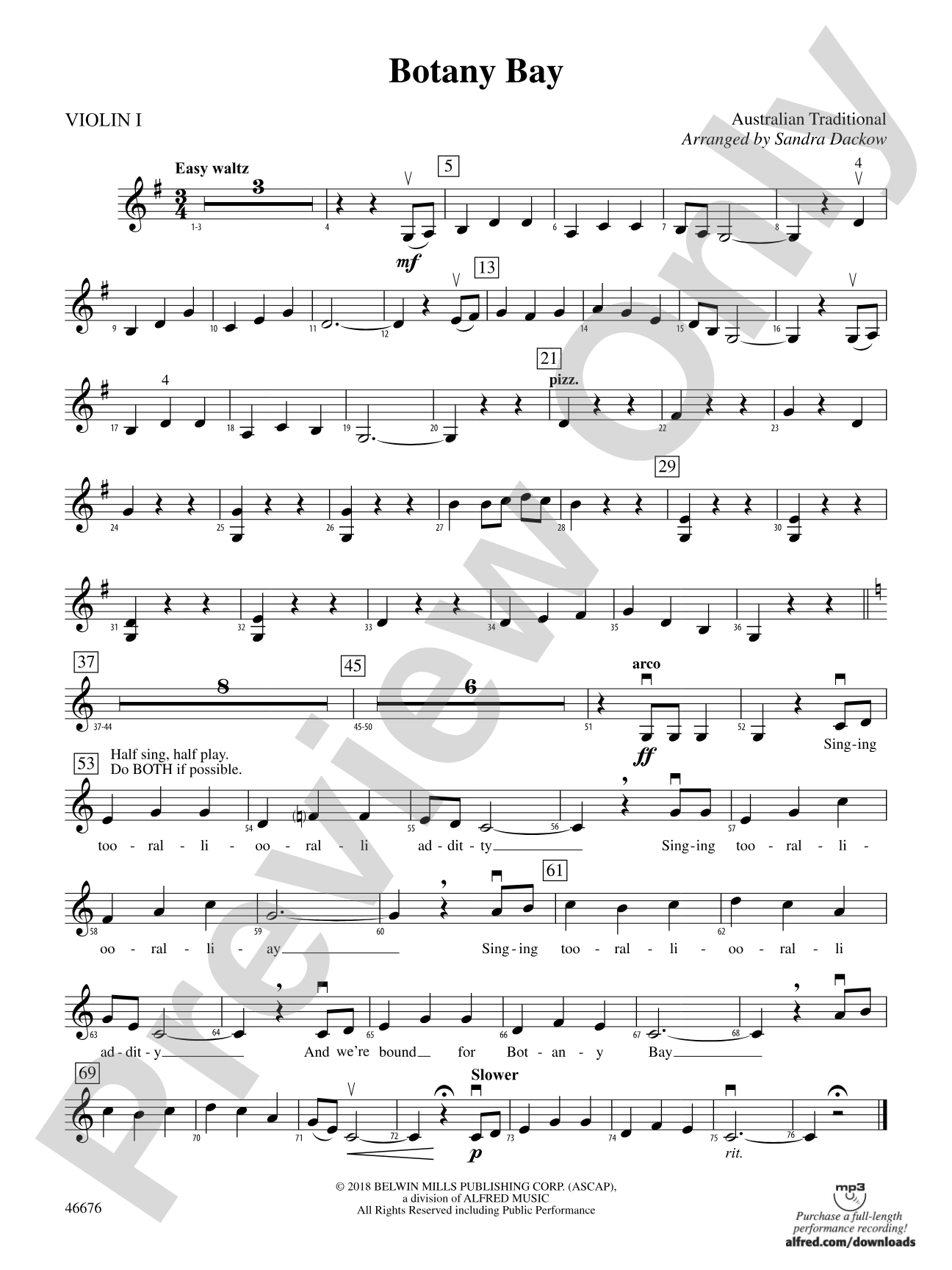 Botany Bay: 1st Violin