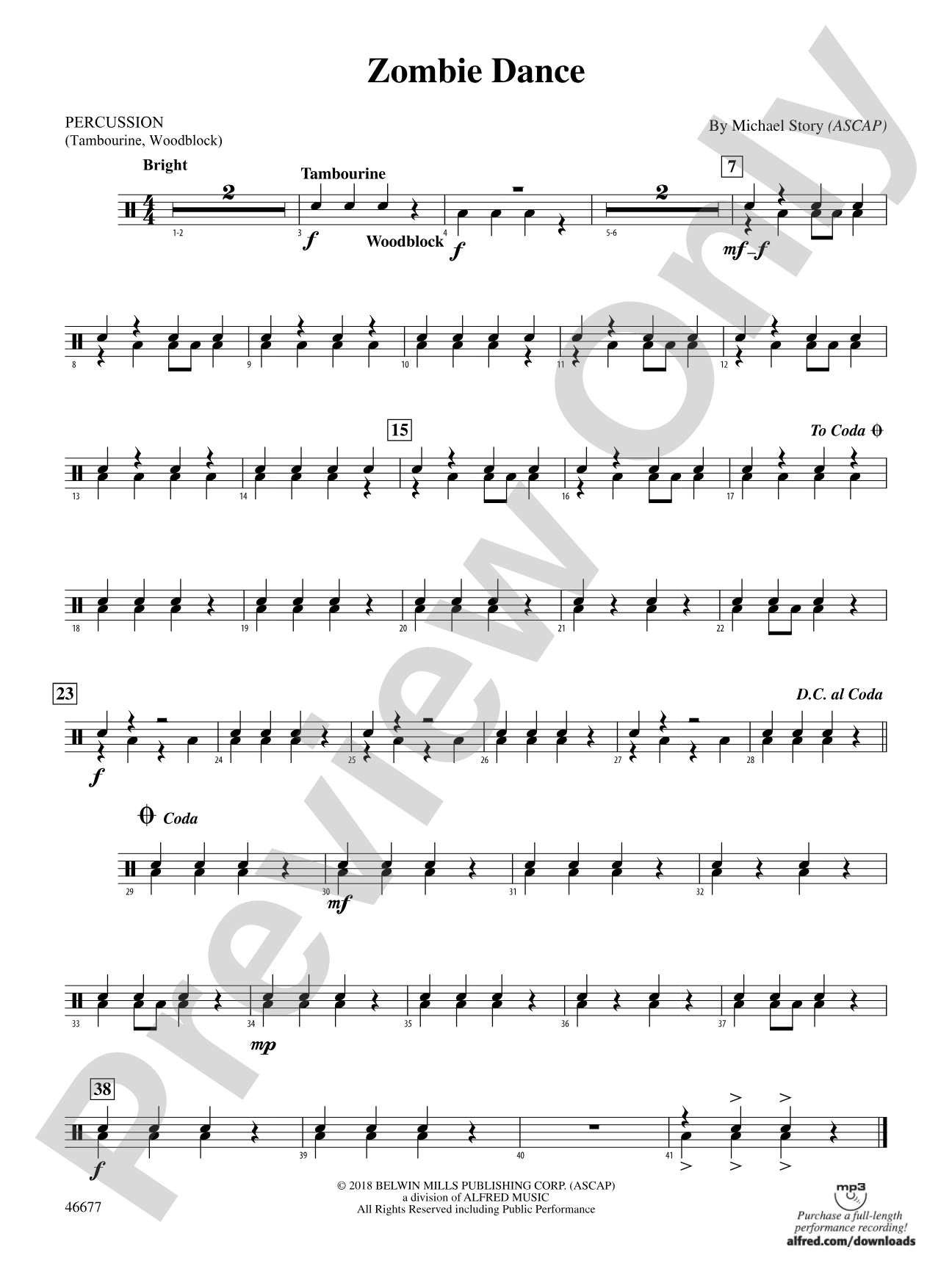 Zombie Dance: 1st Percussion