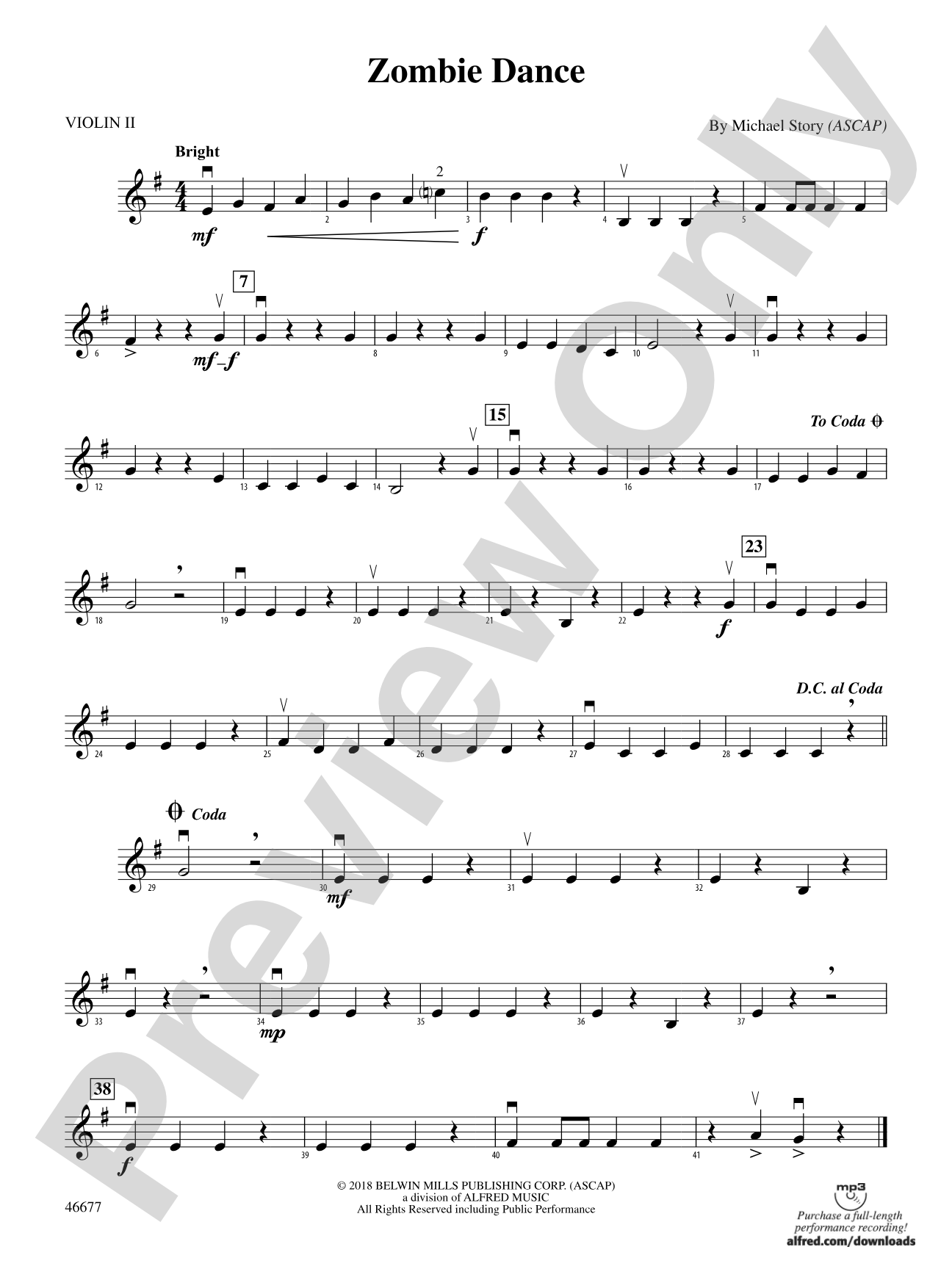 Zombie Dance: 2nd Violin