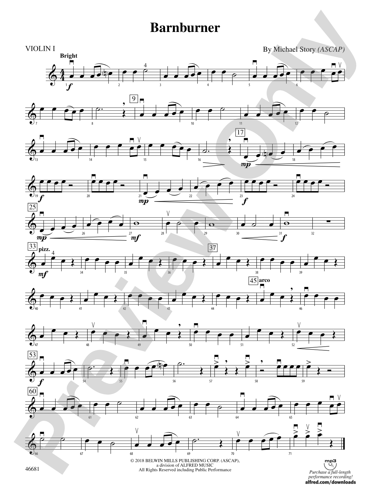 Barnburner: 1st Violin