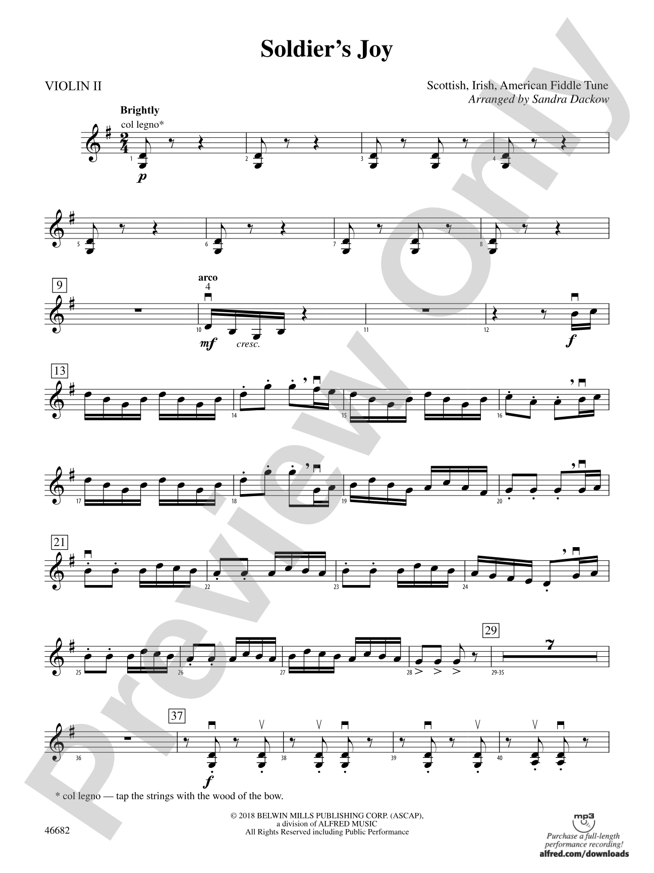 Soldier's Joy: 2nd Violin